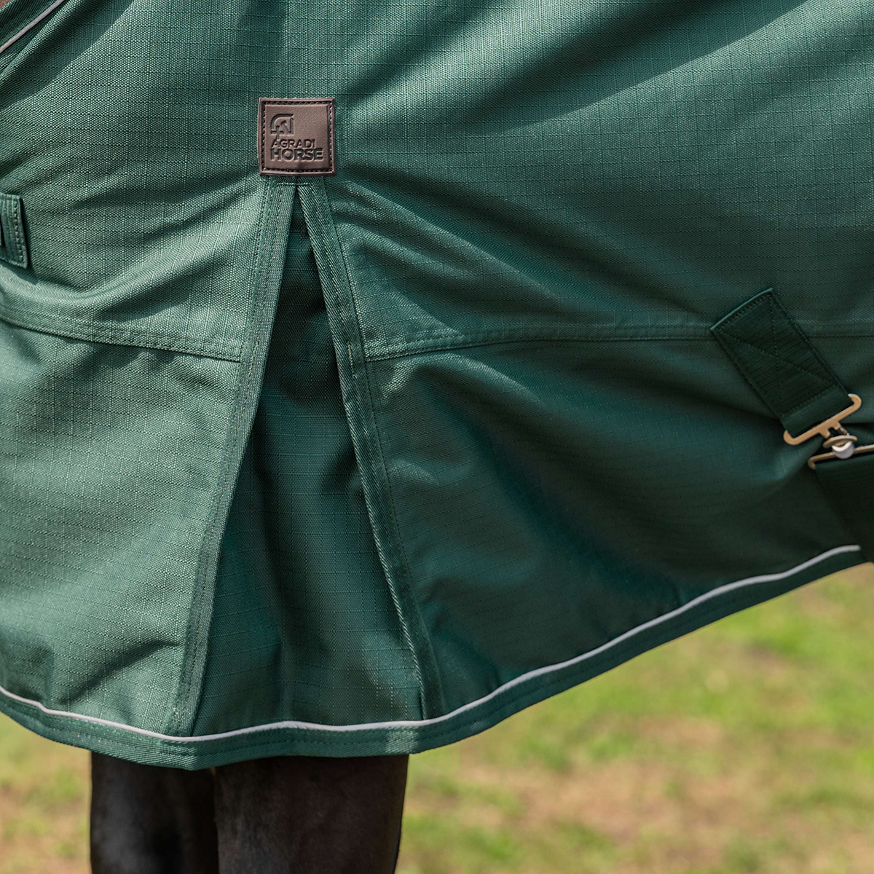 Agradi Horse Couverture d'Extérieur 1200D 0gr Bande Réfléchissante Vert - Image 6