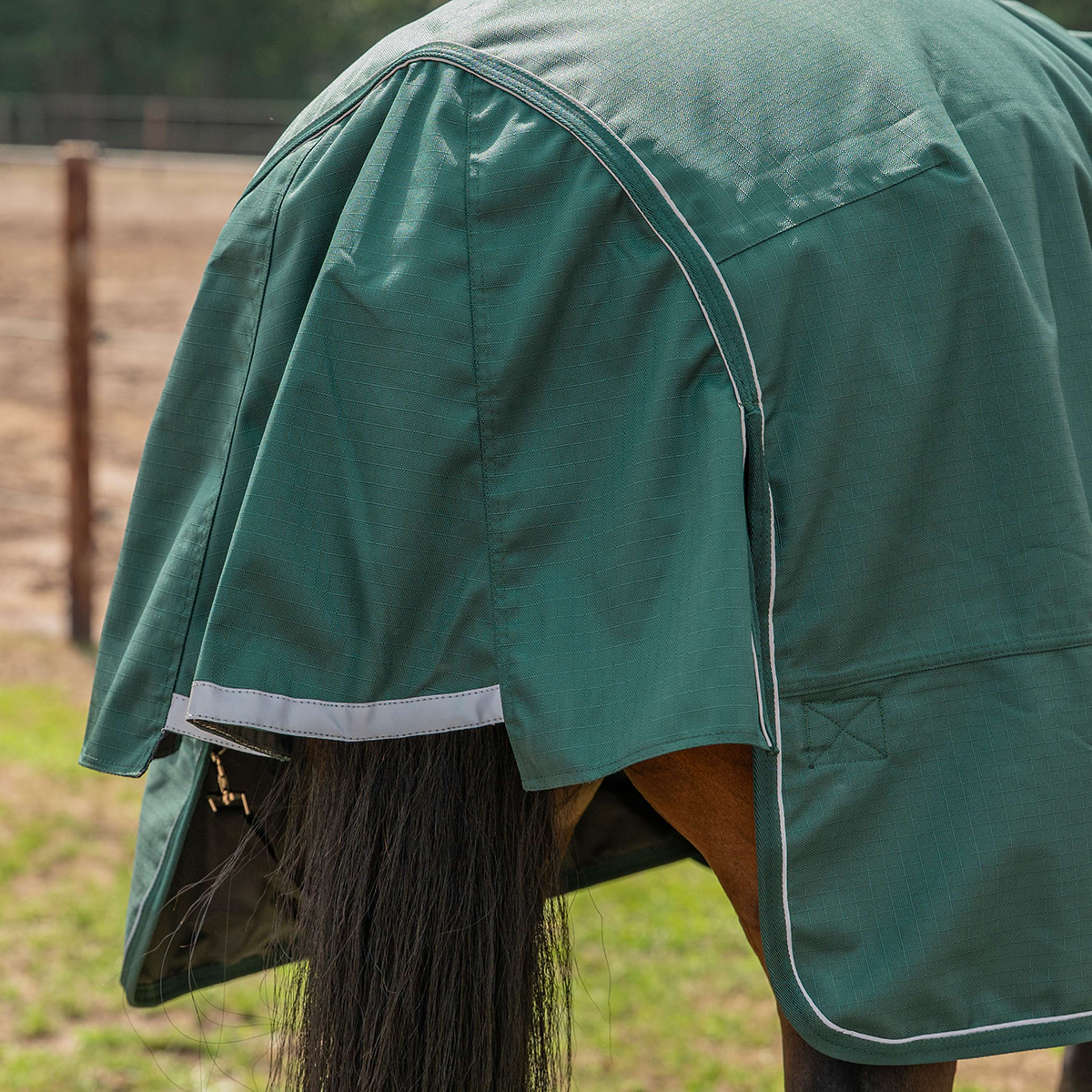 Agradi Horse Couverture d'Extérieur 1200D 0gr Bande Réfléchissante Vert - Image 8