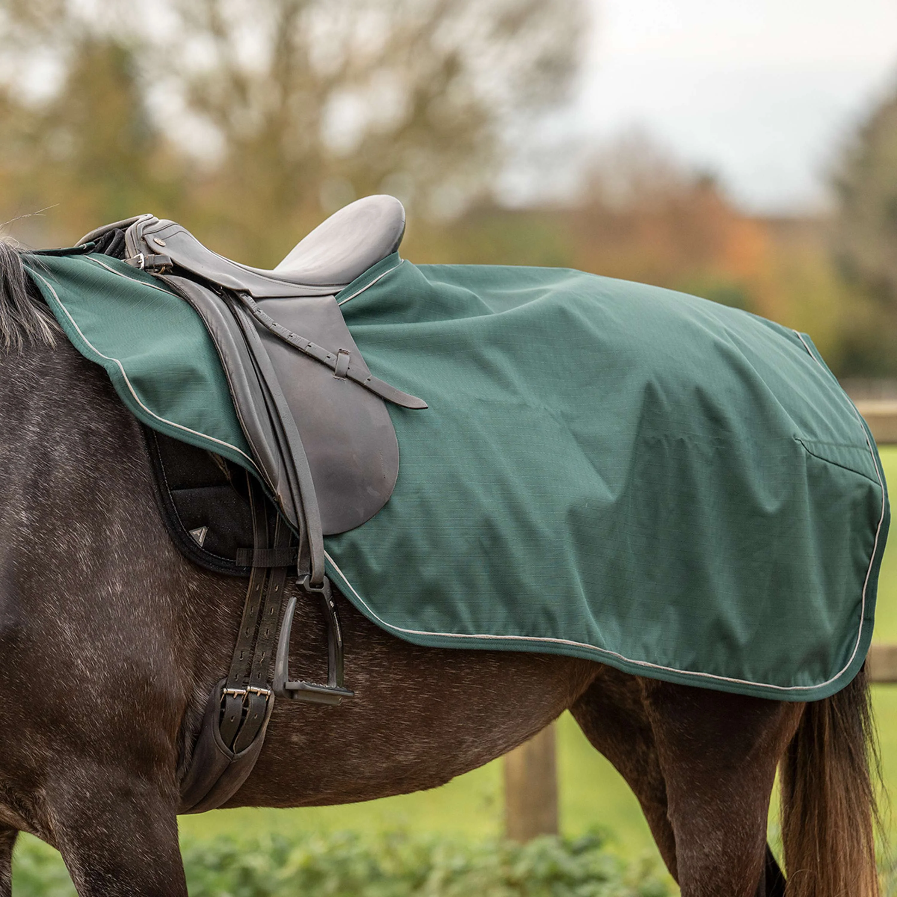 Agradi Horse Couvre-reins 1200D Bande Réfléchissante Vert - Image 3
