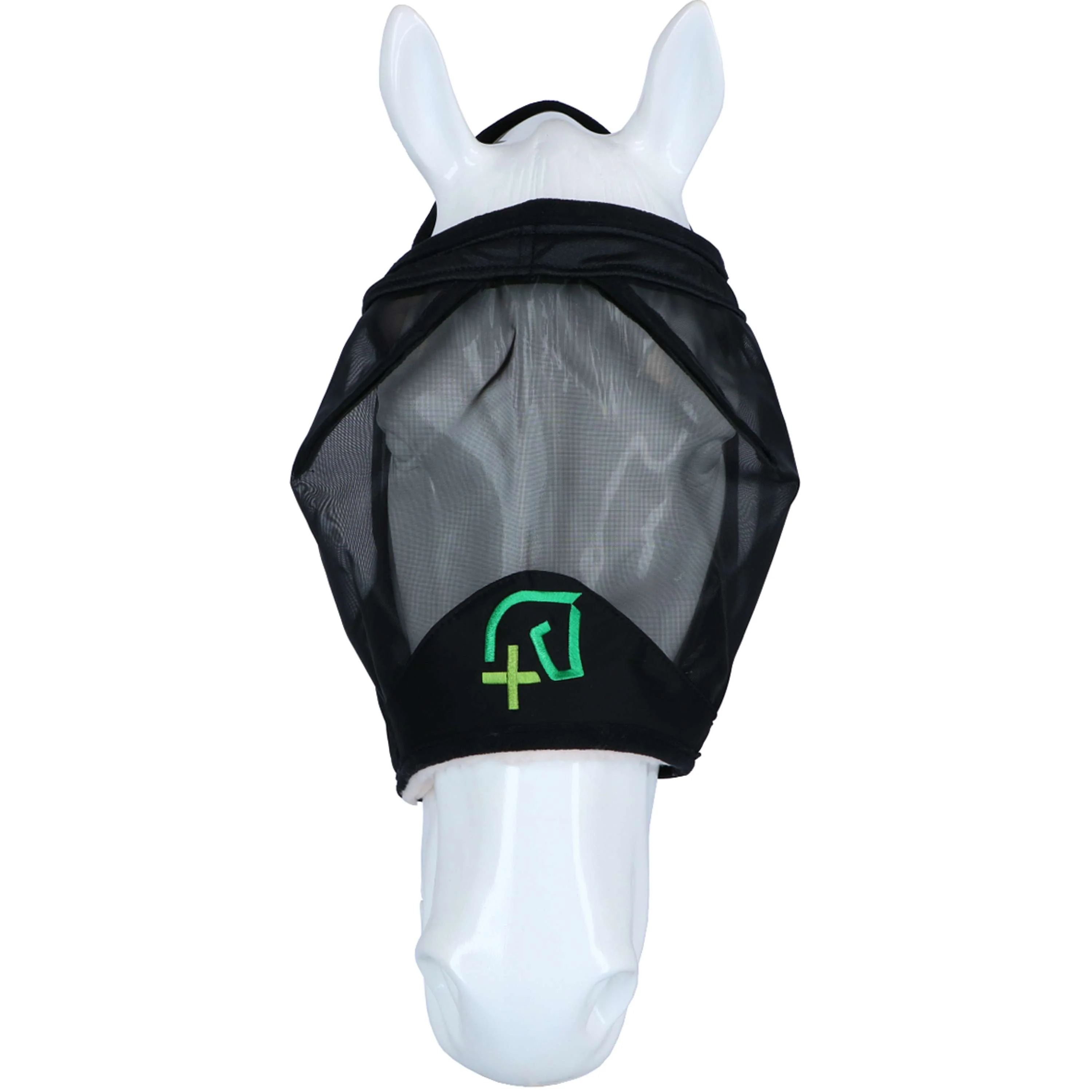 Agradi Horse Masque Anti-Mouches Fine Mesh sans Oreilles Noir - Image 2