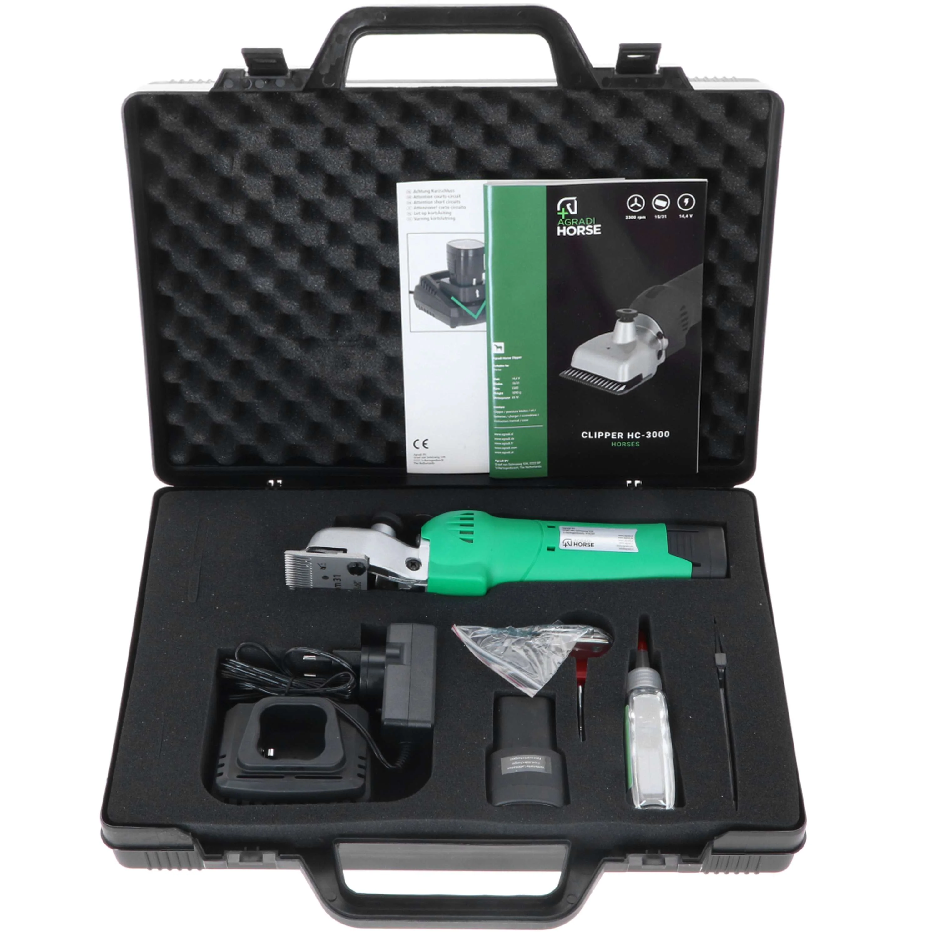 Agradi Horse Tondeuse FarmClipper HC-3000 Batterie2 31/15 Dents Vert - Image 12