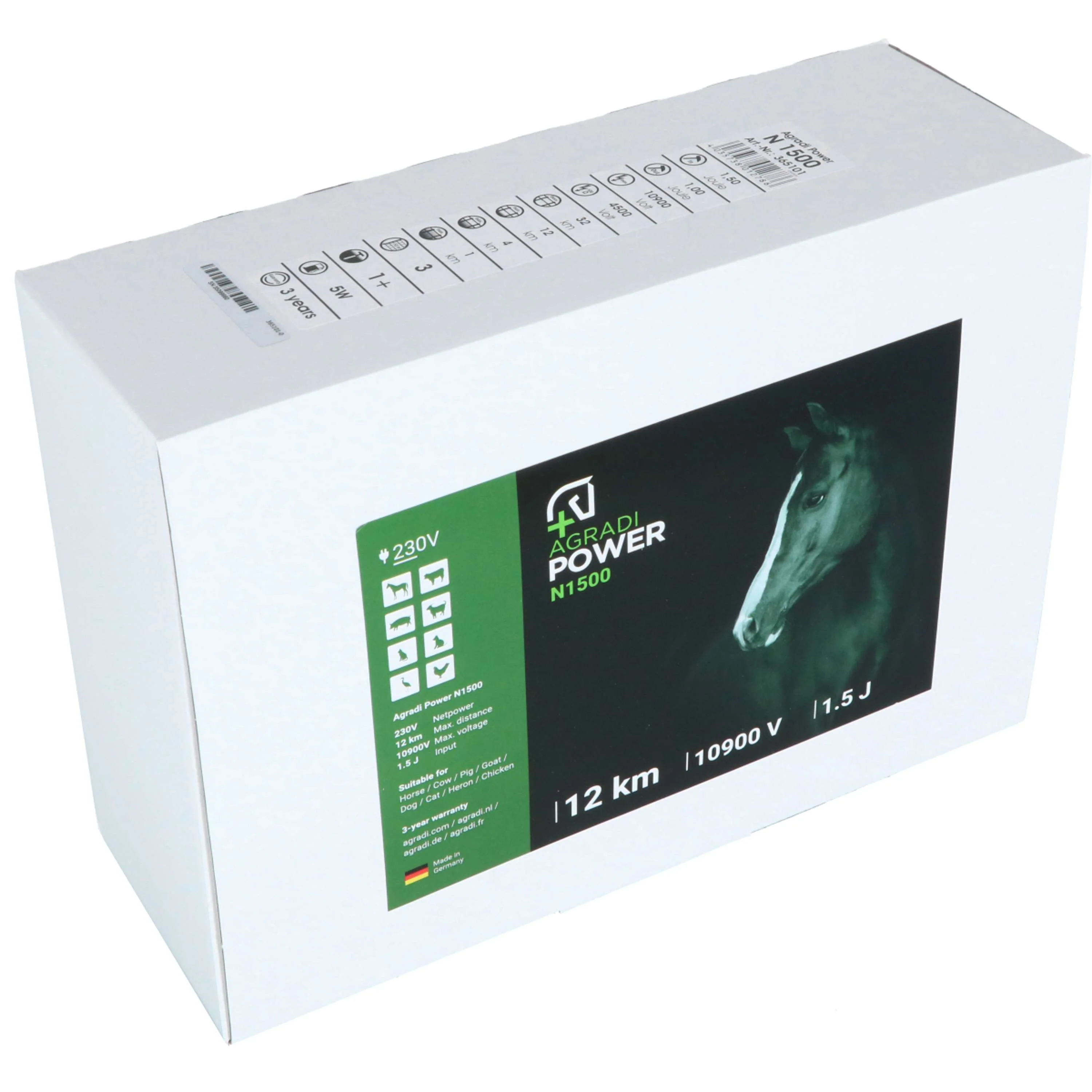 Agradi Power N1500 Électrificateur 1,5 Joule 230V Vert Foncé - Image 7
