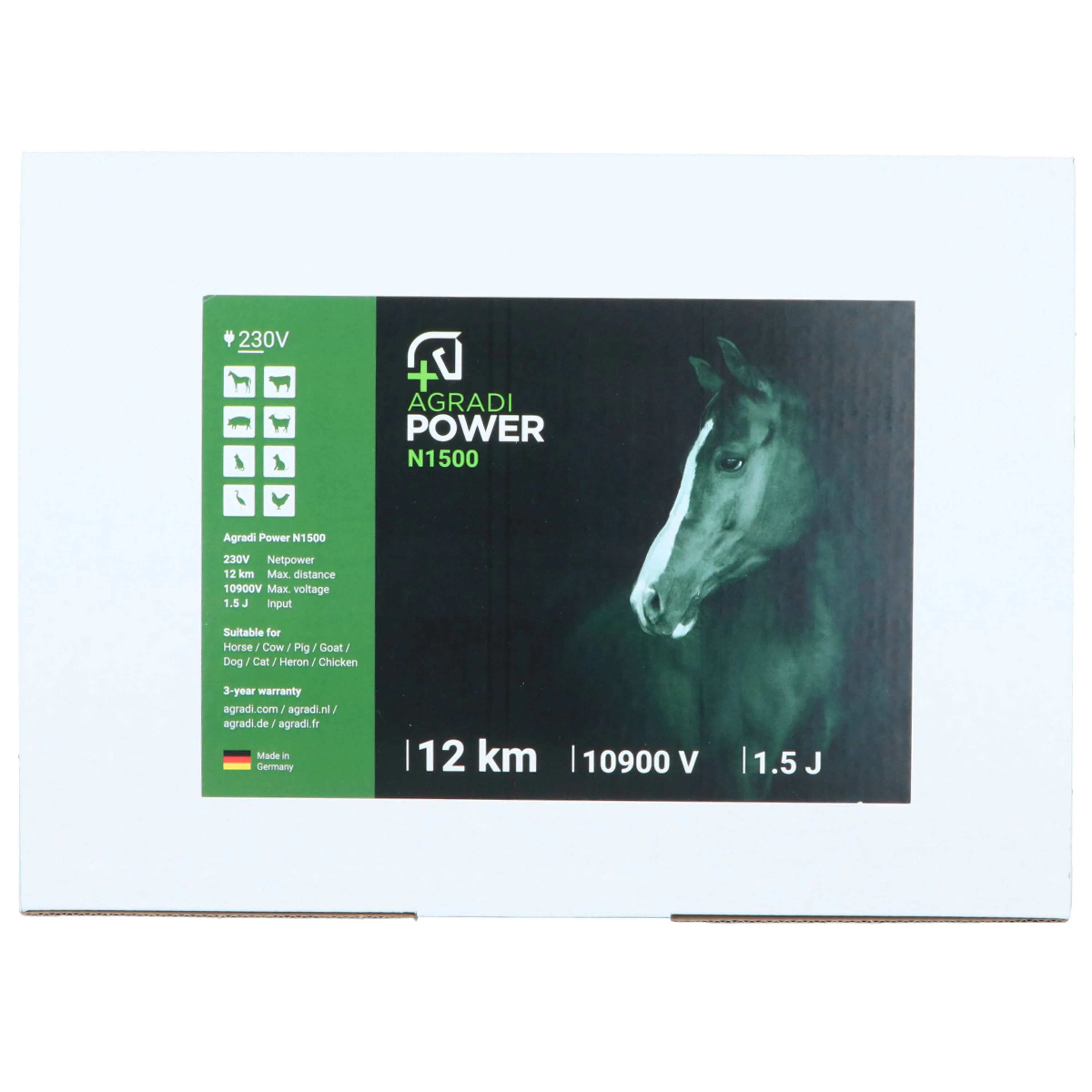 Agradi Power N1500 Électrificateur 1,5 Joule 230V Vert Foncé - Image 8