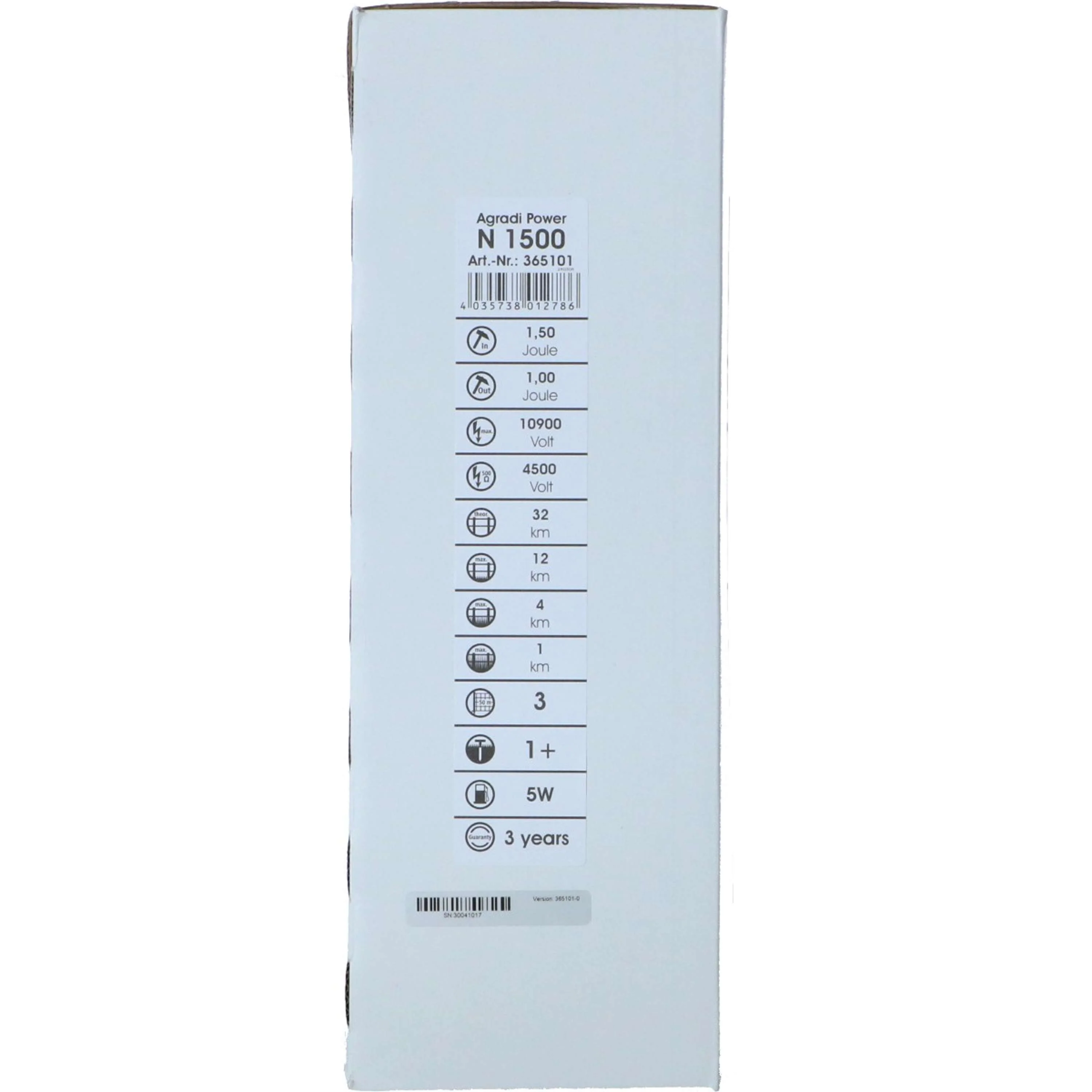 Agradi Power N1500 Électrificateur 1,5 Joule 230V Vert Foncé - Image 9