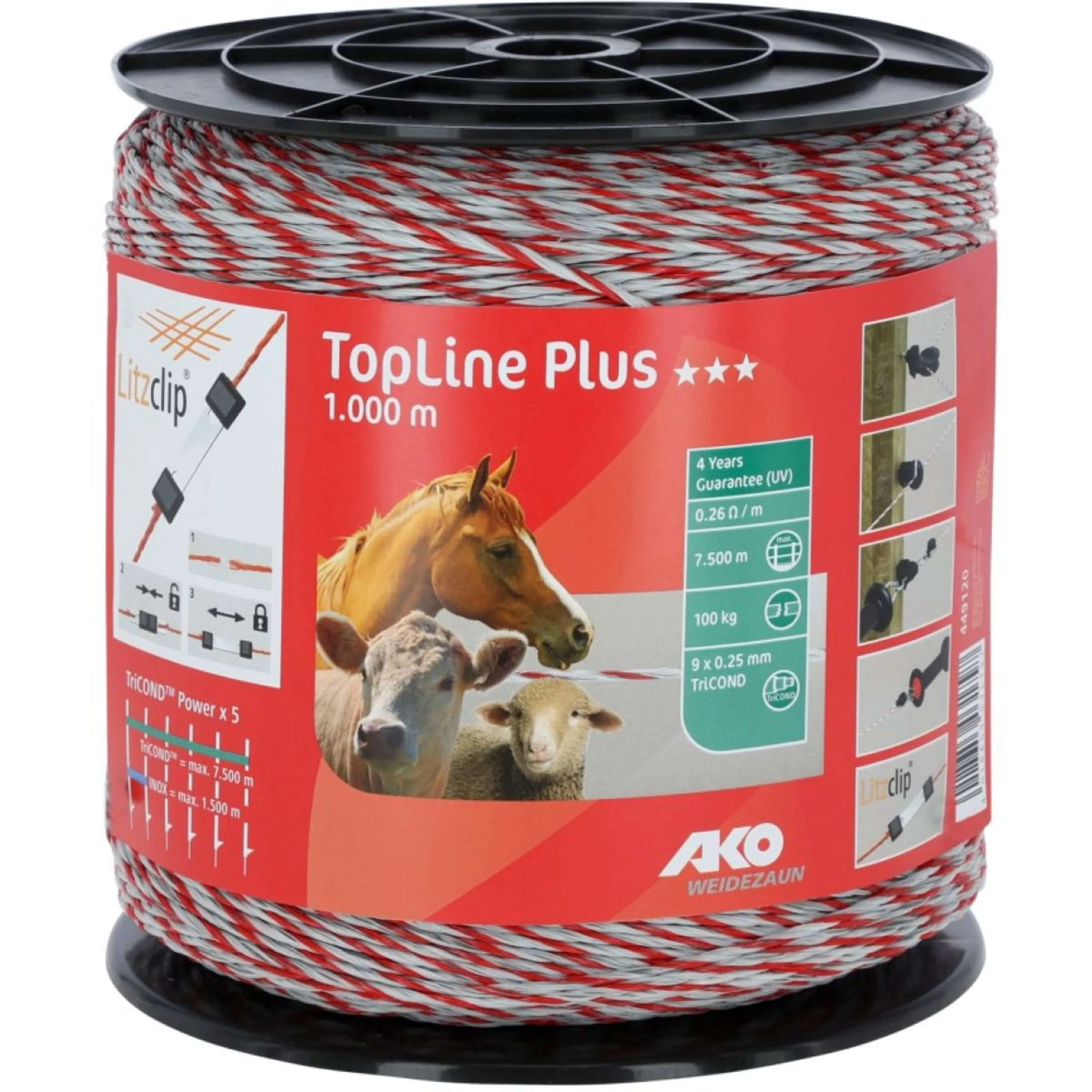 Ako Fil de Clôture Topline Plus Blanc/Rouge - Image 3
