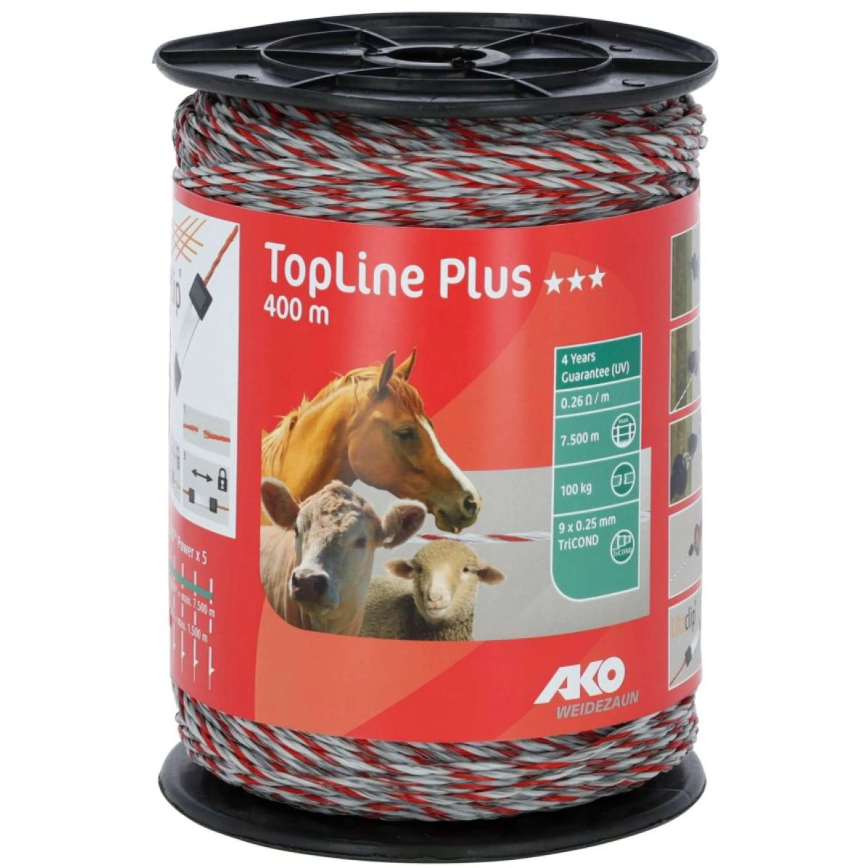 Ako Fil de Clôture Topline Plus Blanc/Rouge - Image 4