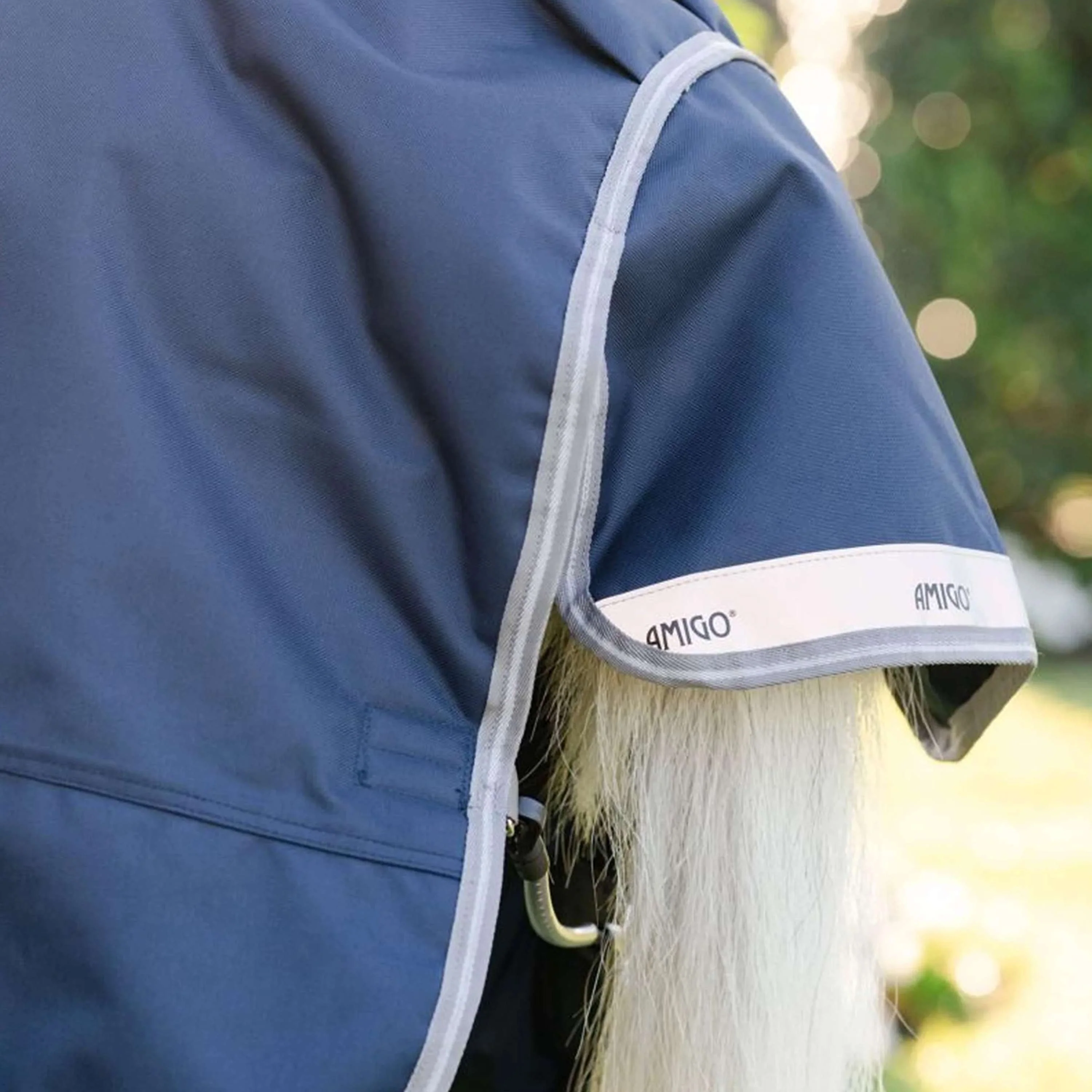 Amigo Chemise Turnout 1200D Pony 0g Marine/Gris Titane/Argent - Image 5