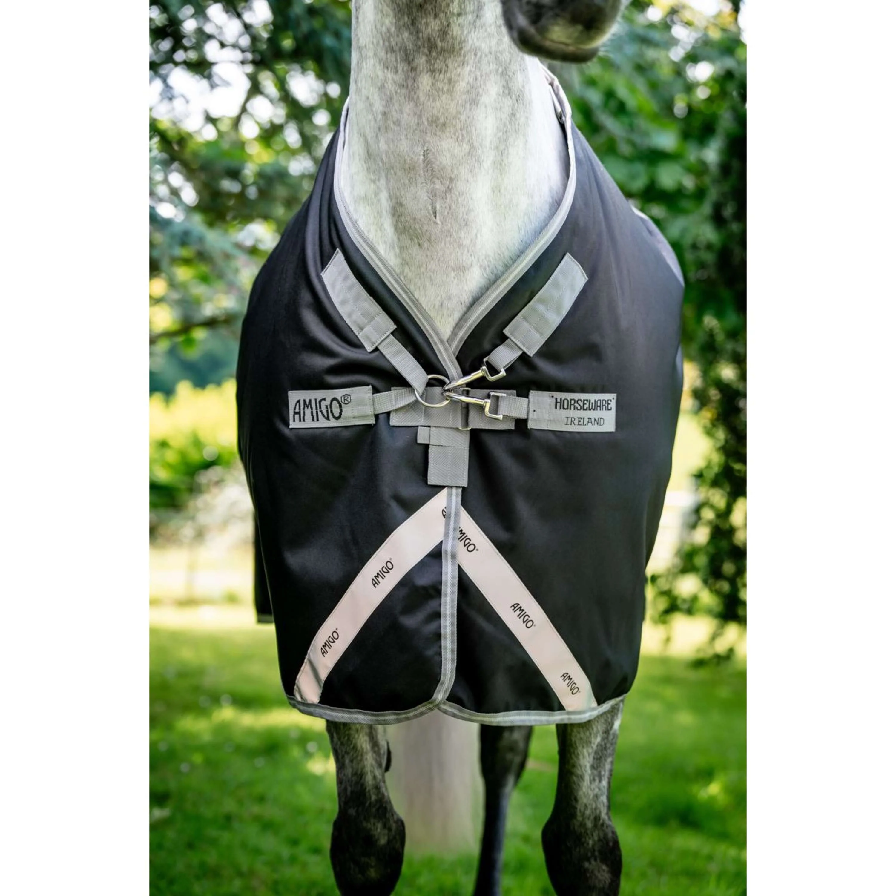 Amigo Chemise Turnout 1200D XL 150g Black/Titanium Grey/Silver - Image 2