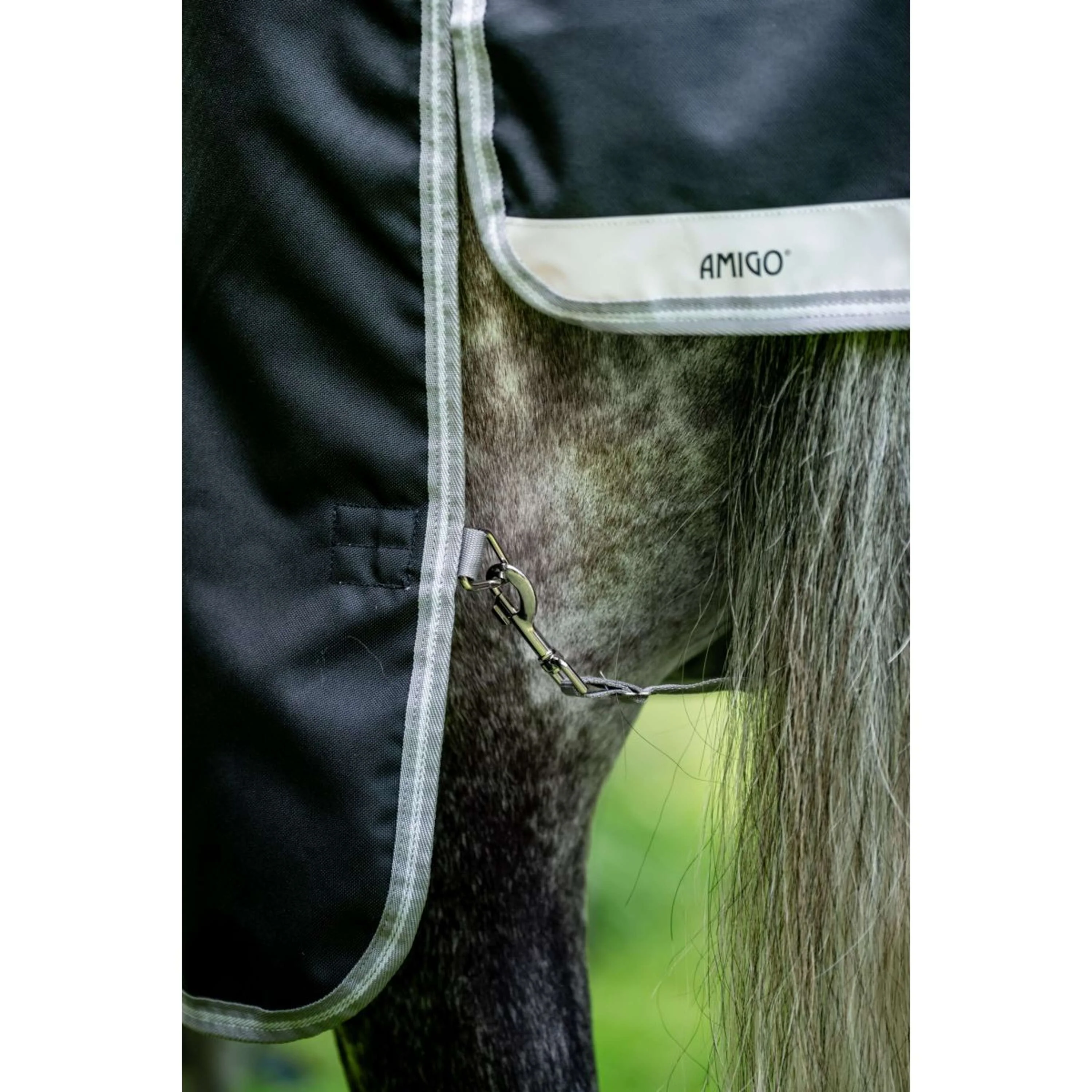 Amigo Chemise Turnout 1200D XL 150g Black/Titanium Grey/Silver - Image 5