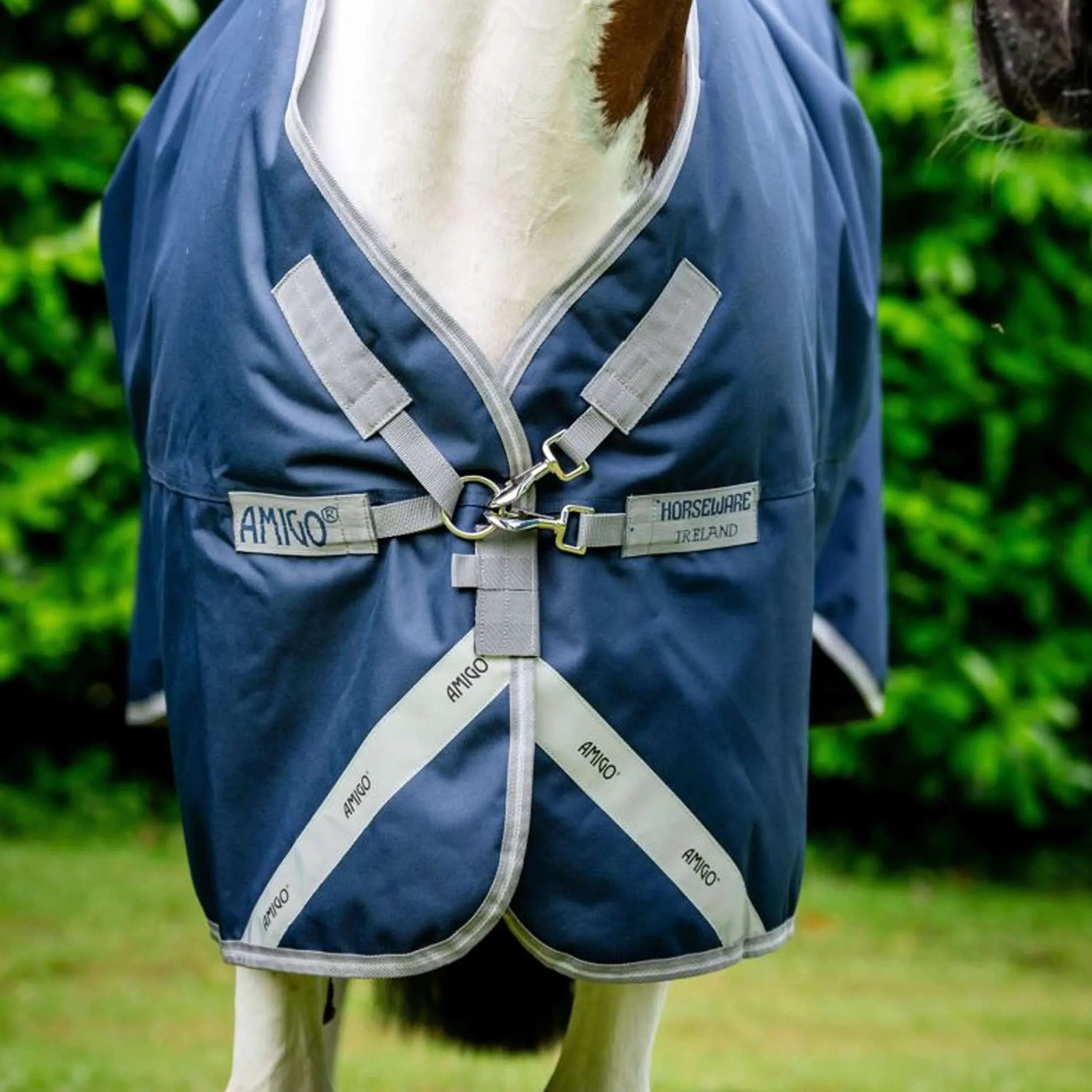 Amigo Chemise Turnout 1200D XL 50g Marine/Gris Titane/Argent - Image 2
