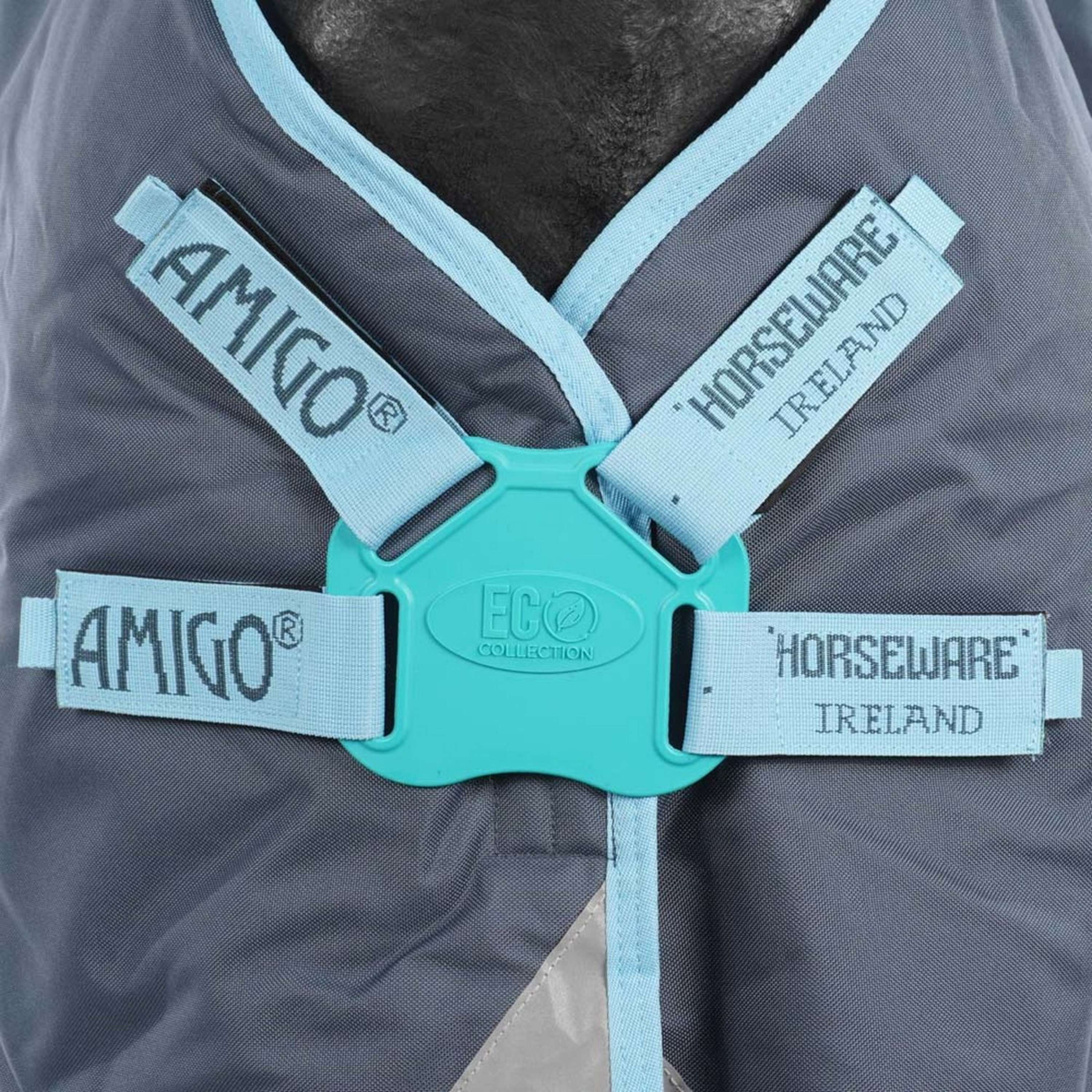 Amigo Couverture Turnout AmEco Bravo 12 Plus 250g Dark Blue/Sky Blue - Image 3