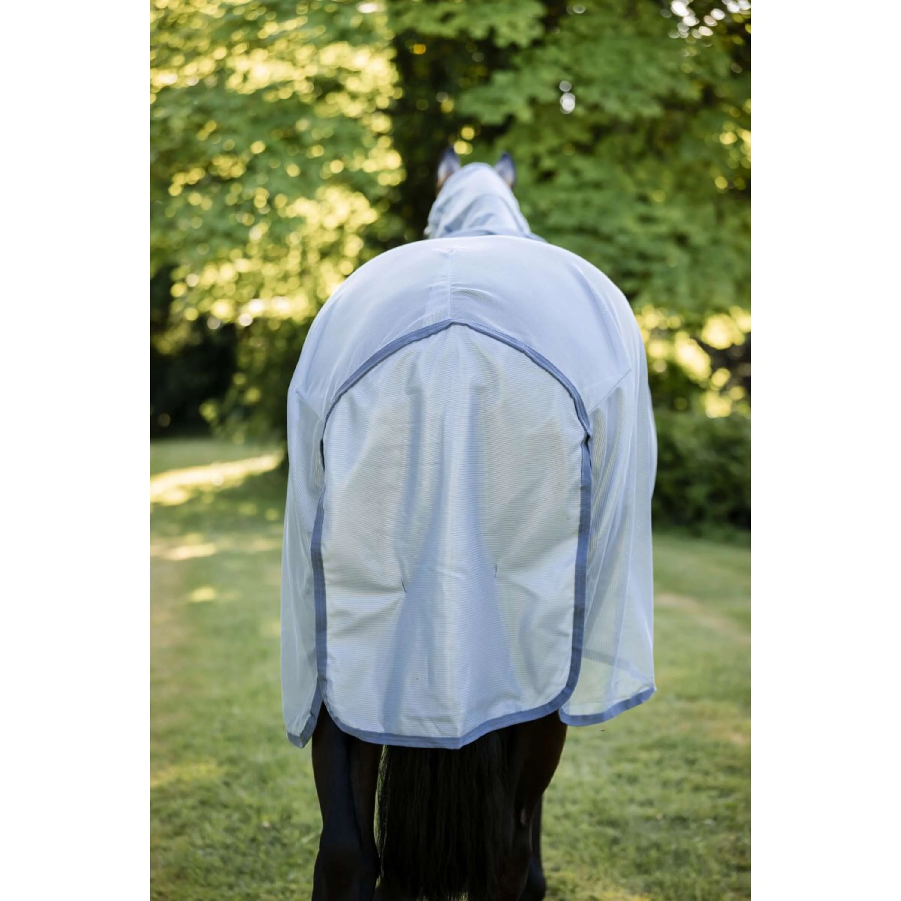 Amigo Couverture Anti-Mouches Integrated Heather Blue/Blue/Silver - Image 9