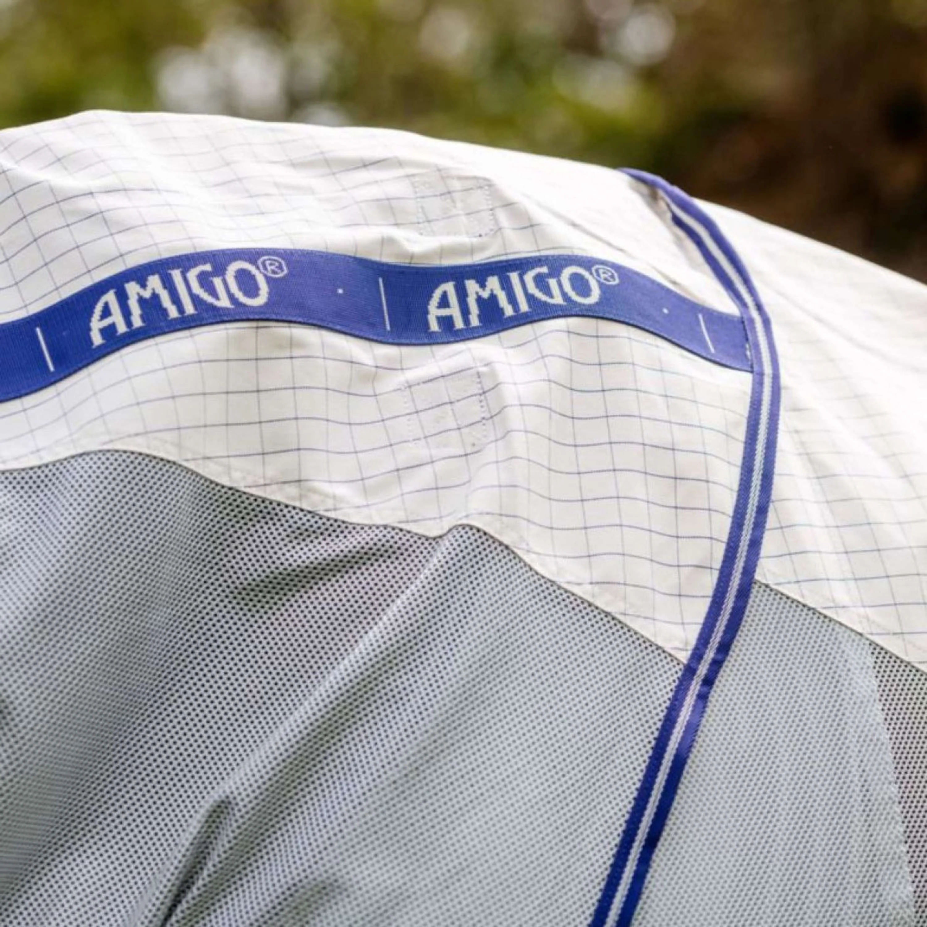 Amigo Couverture d'Été Airflow Navy Check/Atlantic Blue - Image 3