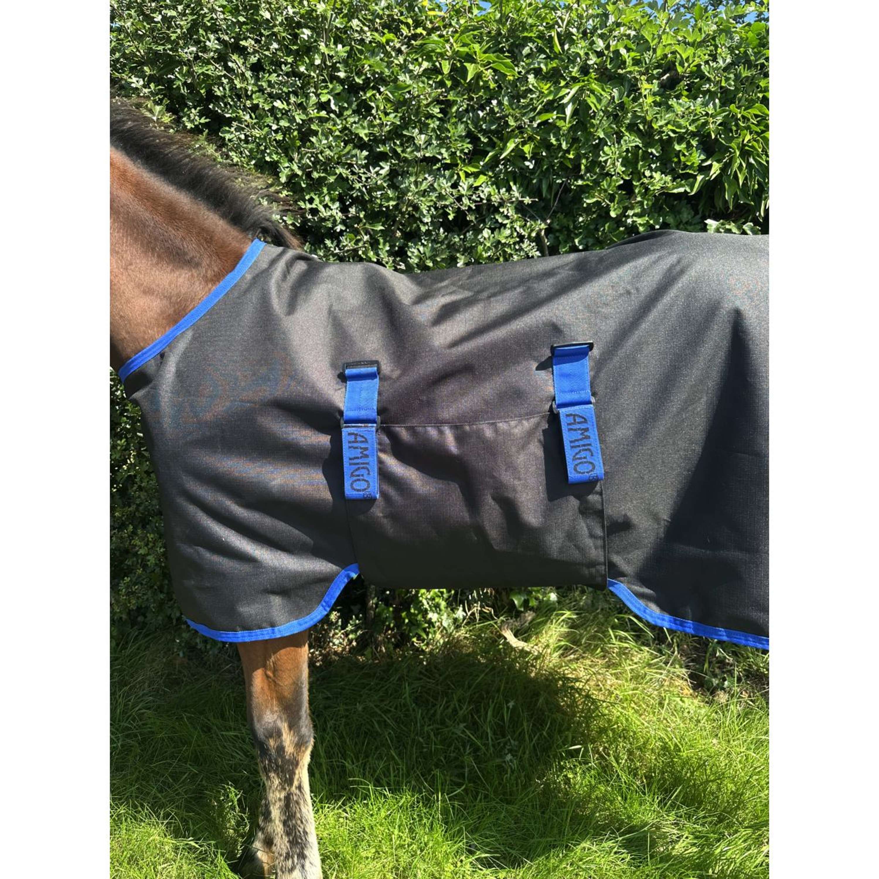 Amigo Couverture pour Poulain Ripstop 900D 200g Black/Classic Blue - Image 3