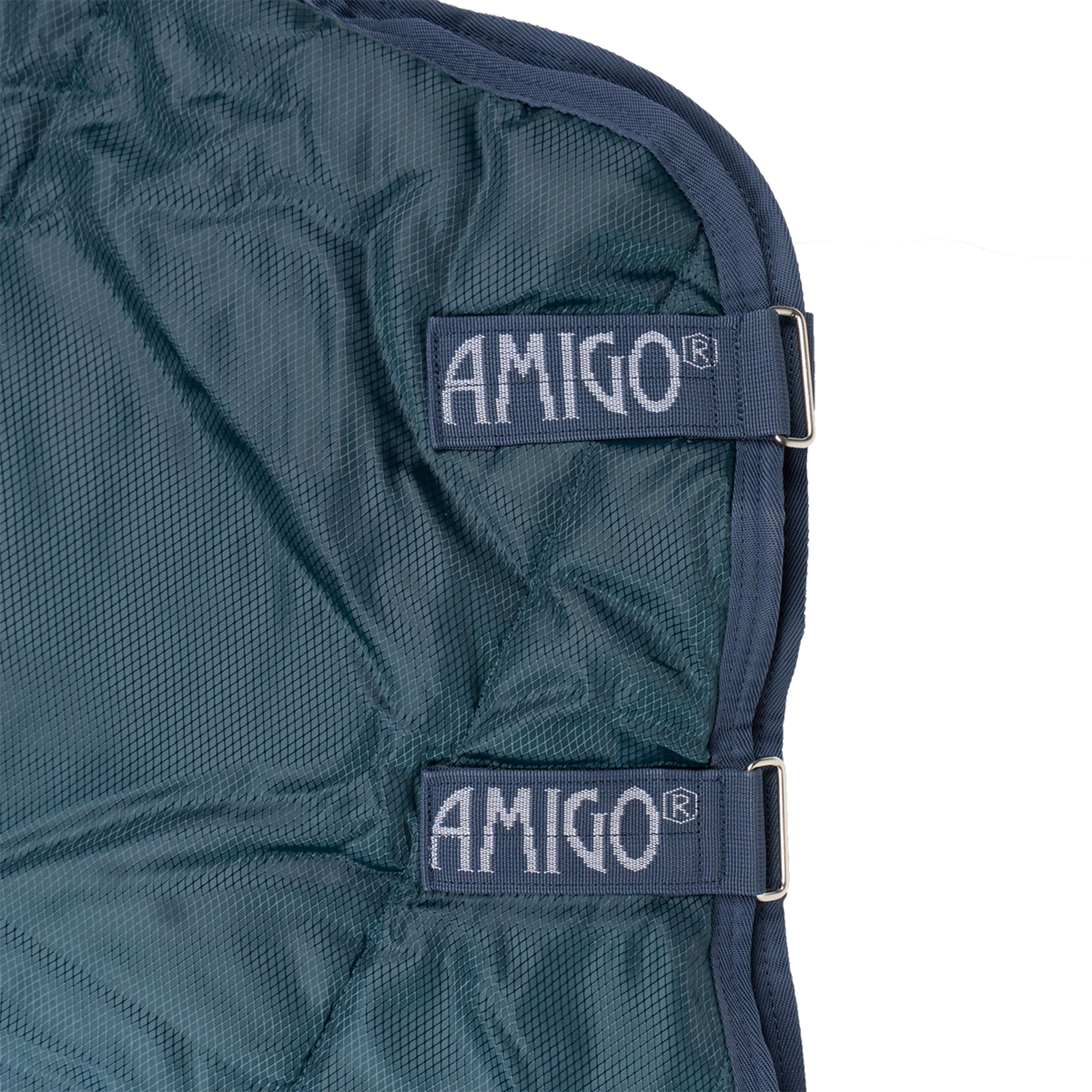 Amigo Couvre-Cou Ripstip Insulator Stable 100g Dynasty Green/Navy/Silver - Image 5
