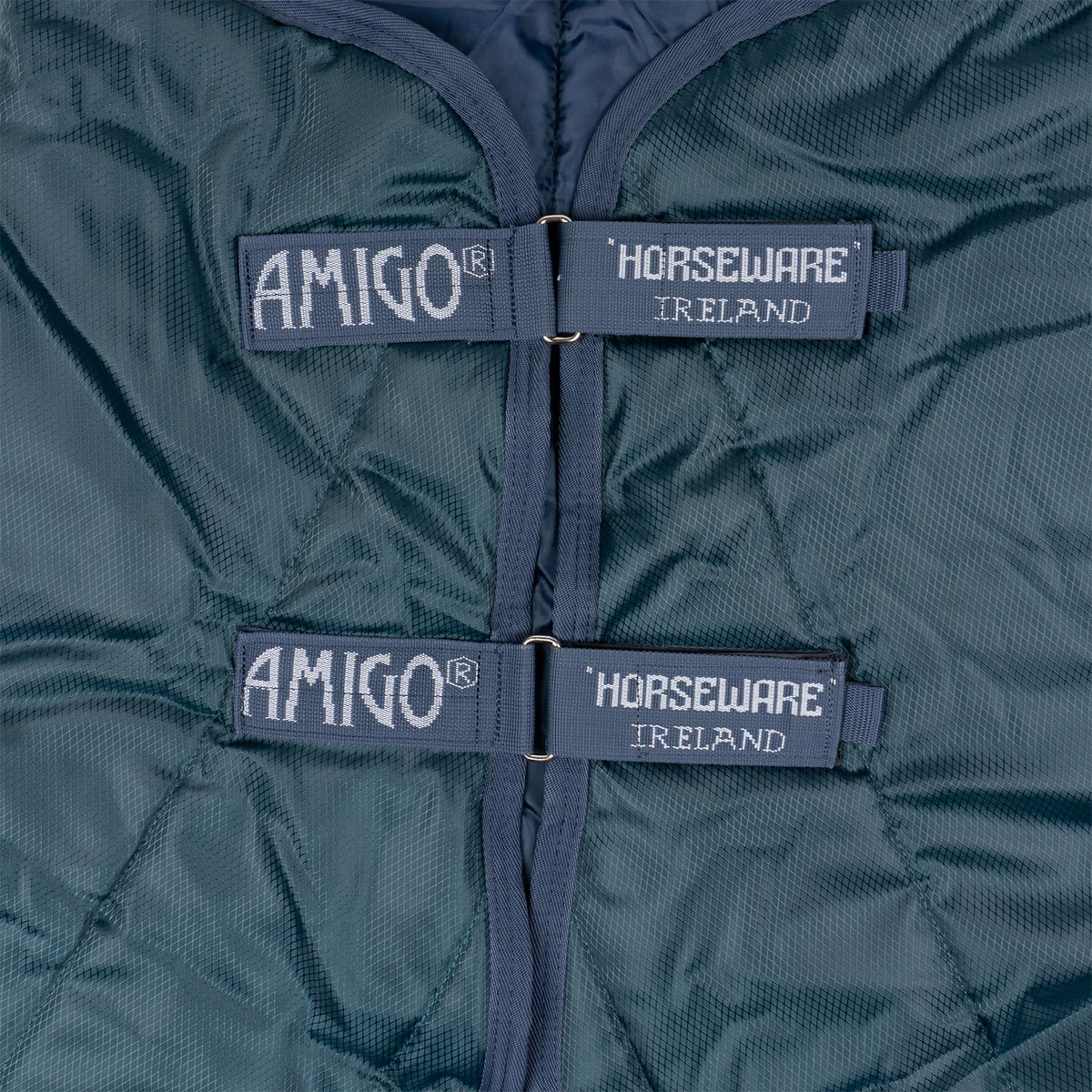 Amigo Couvre-Cou Ripstip Insulator Stable 100g Dynasty Green/Navy/Silver - Image 6