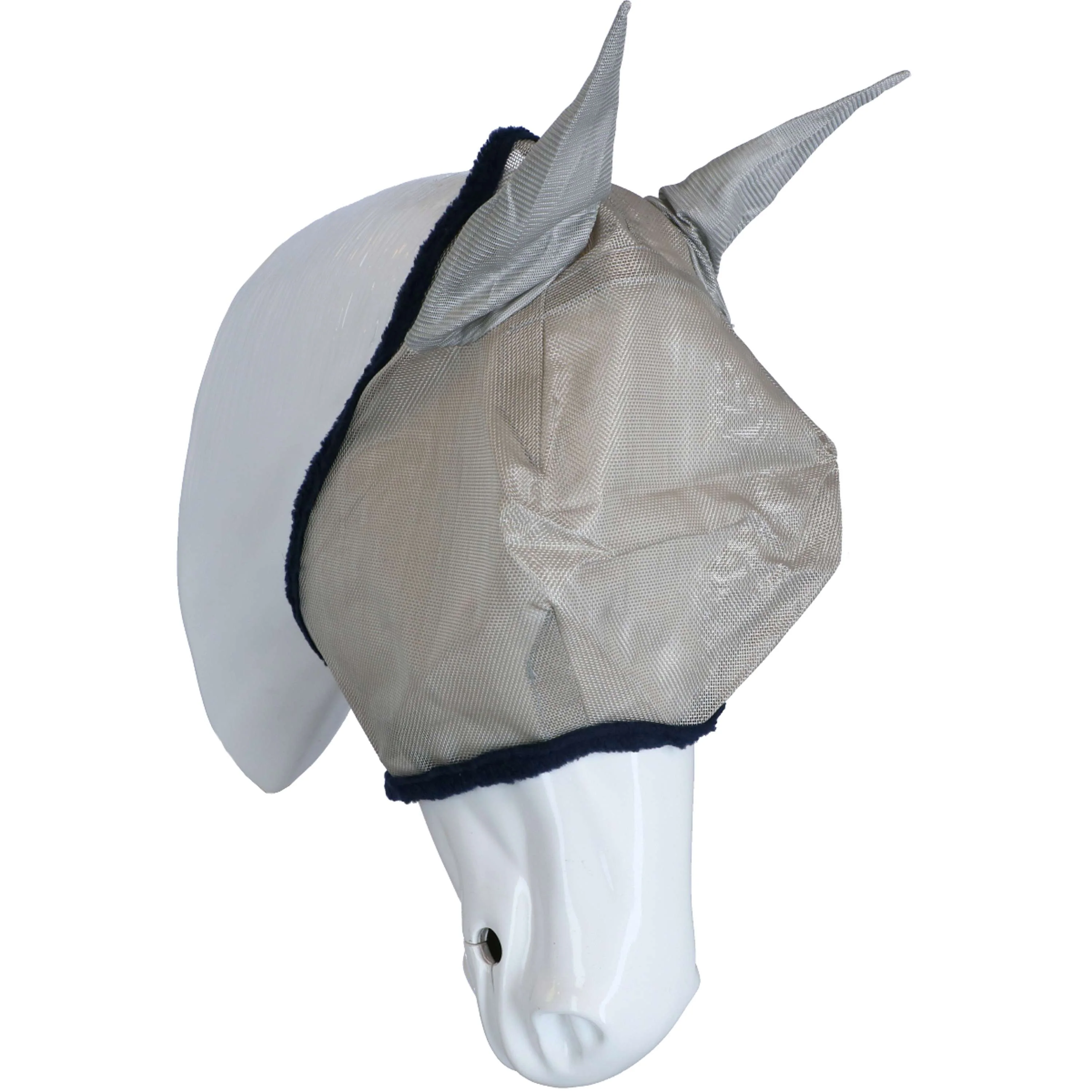 Amigo Fly Mask Argent/Bleu Marine - Image 2