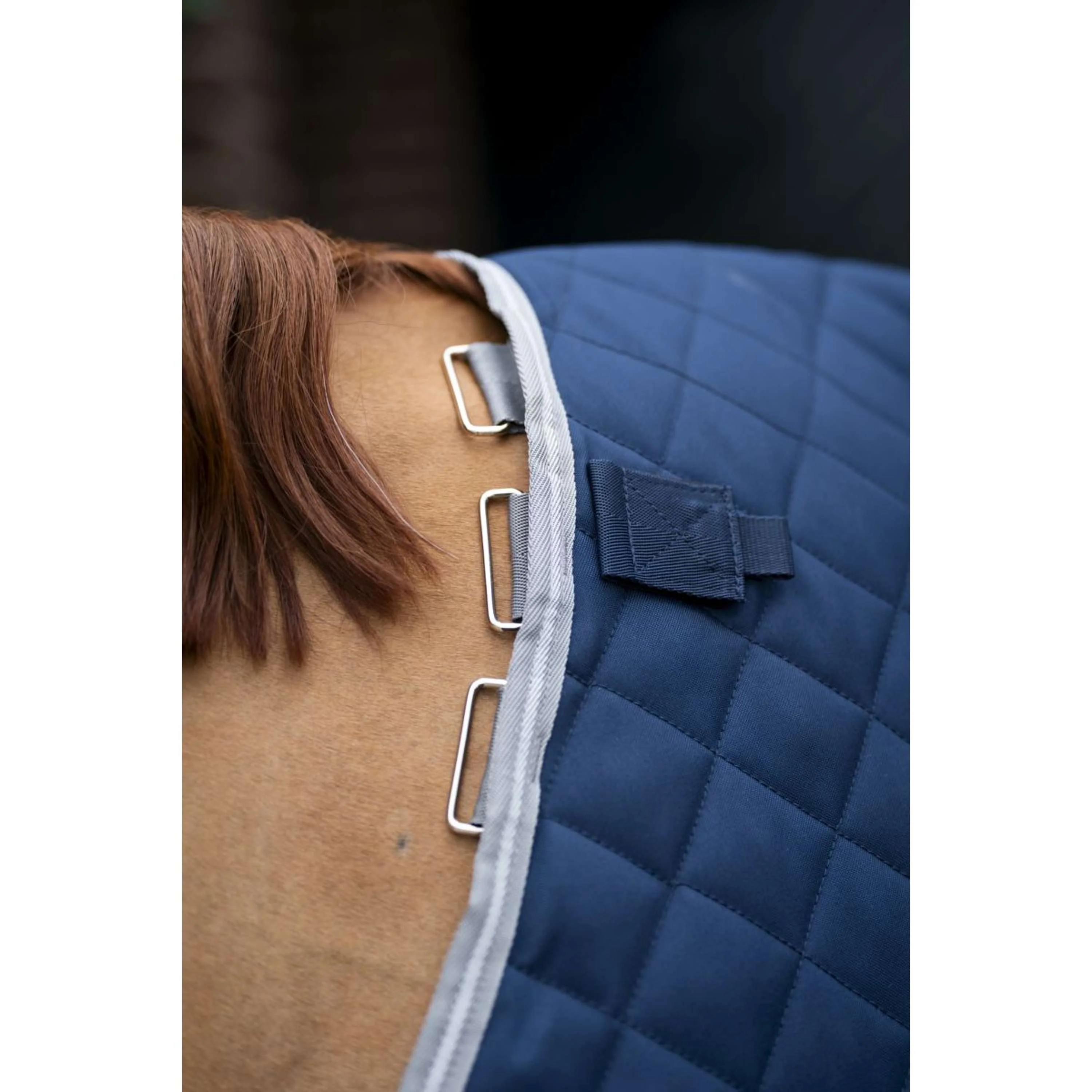 Amigo Quilted Stable Plus 200g Navy/Titanium Grey/Silver - Image 3