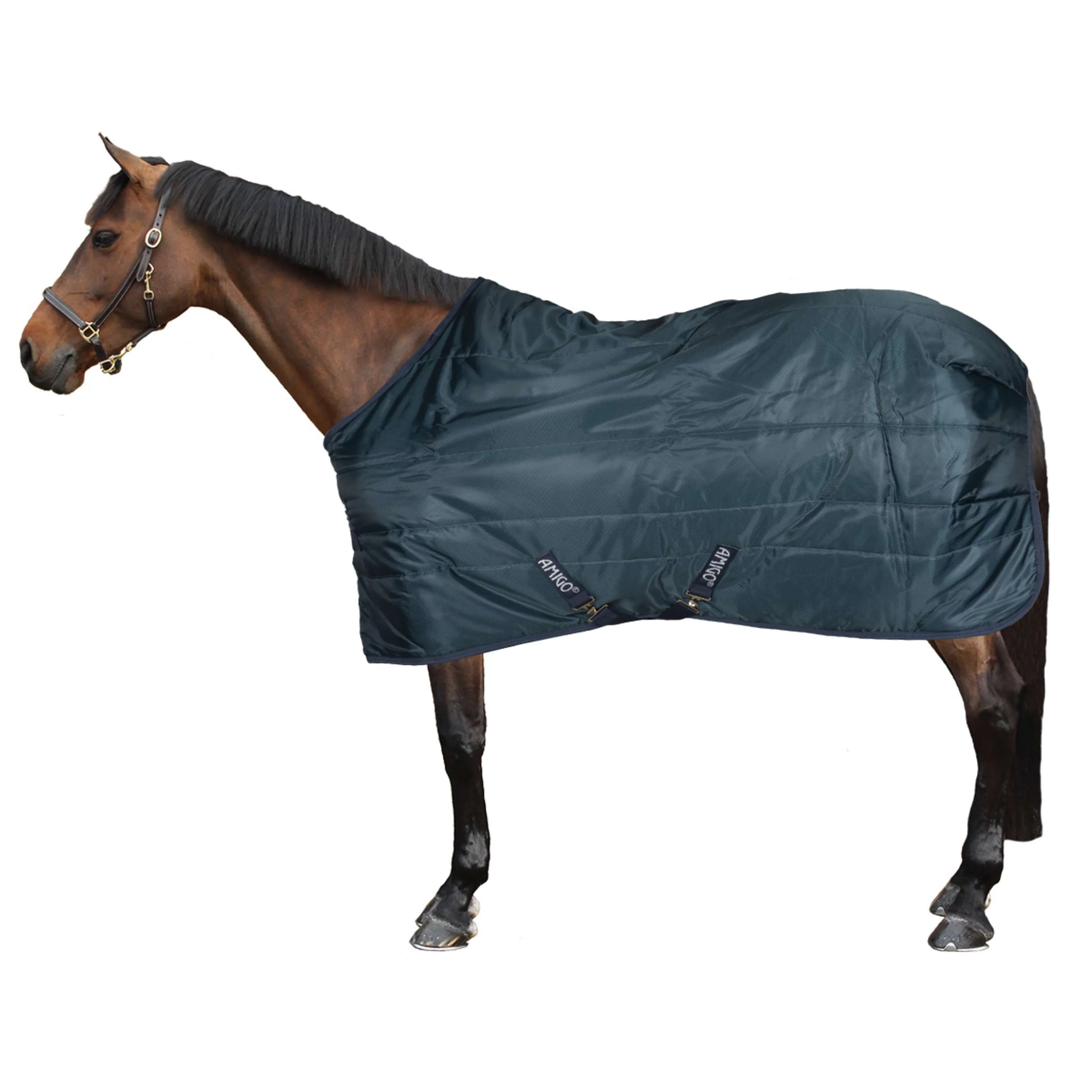 Amigo Ripstop Insulator Stable 200g Dynasty Green/Navy/Silver - Image 2
