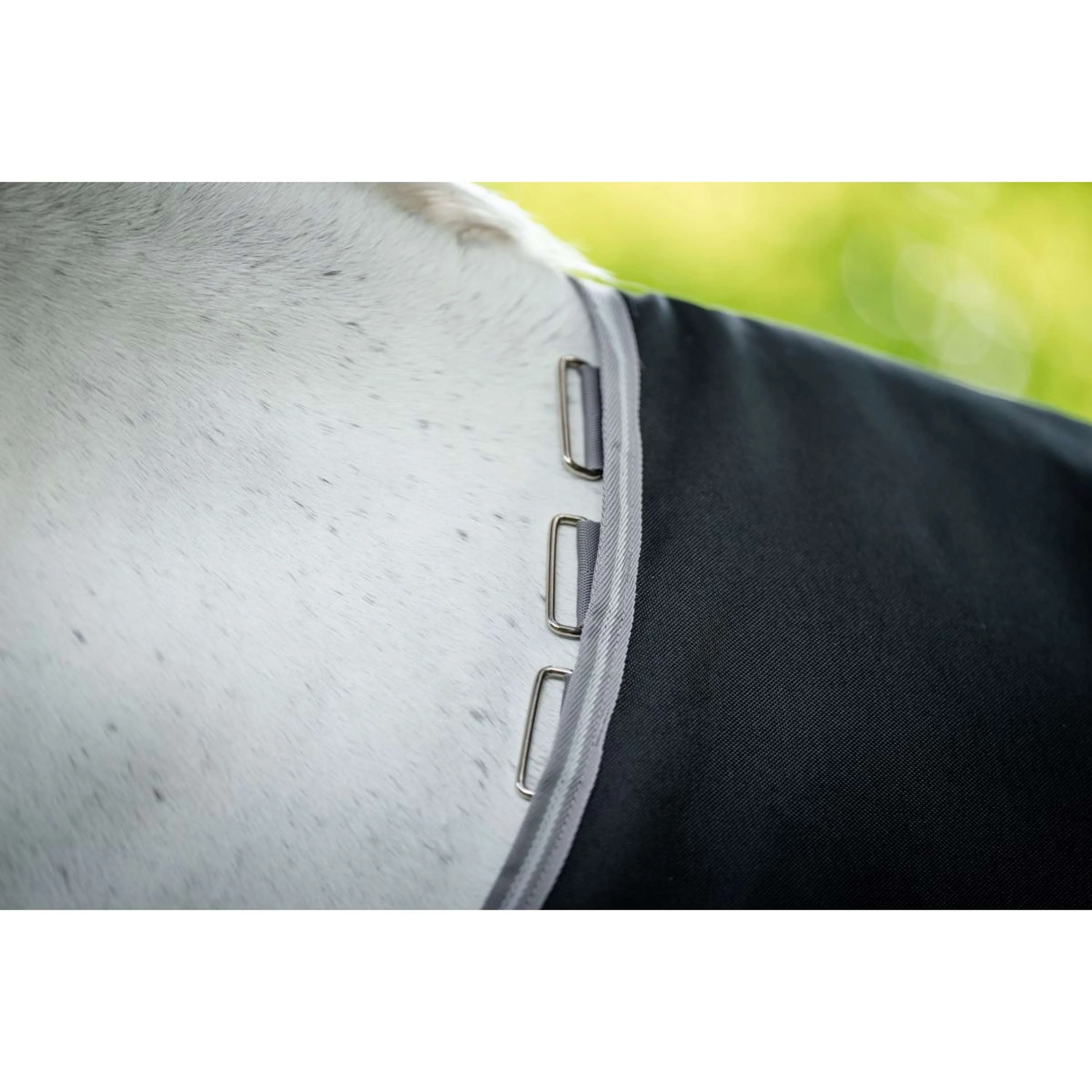 Amigo Turnout Rug 1200D 250g Black/Titanium Grey/Silver - Image 3