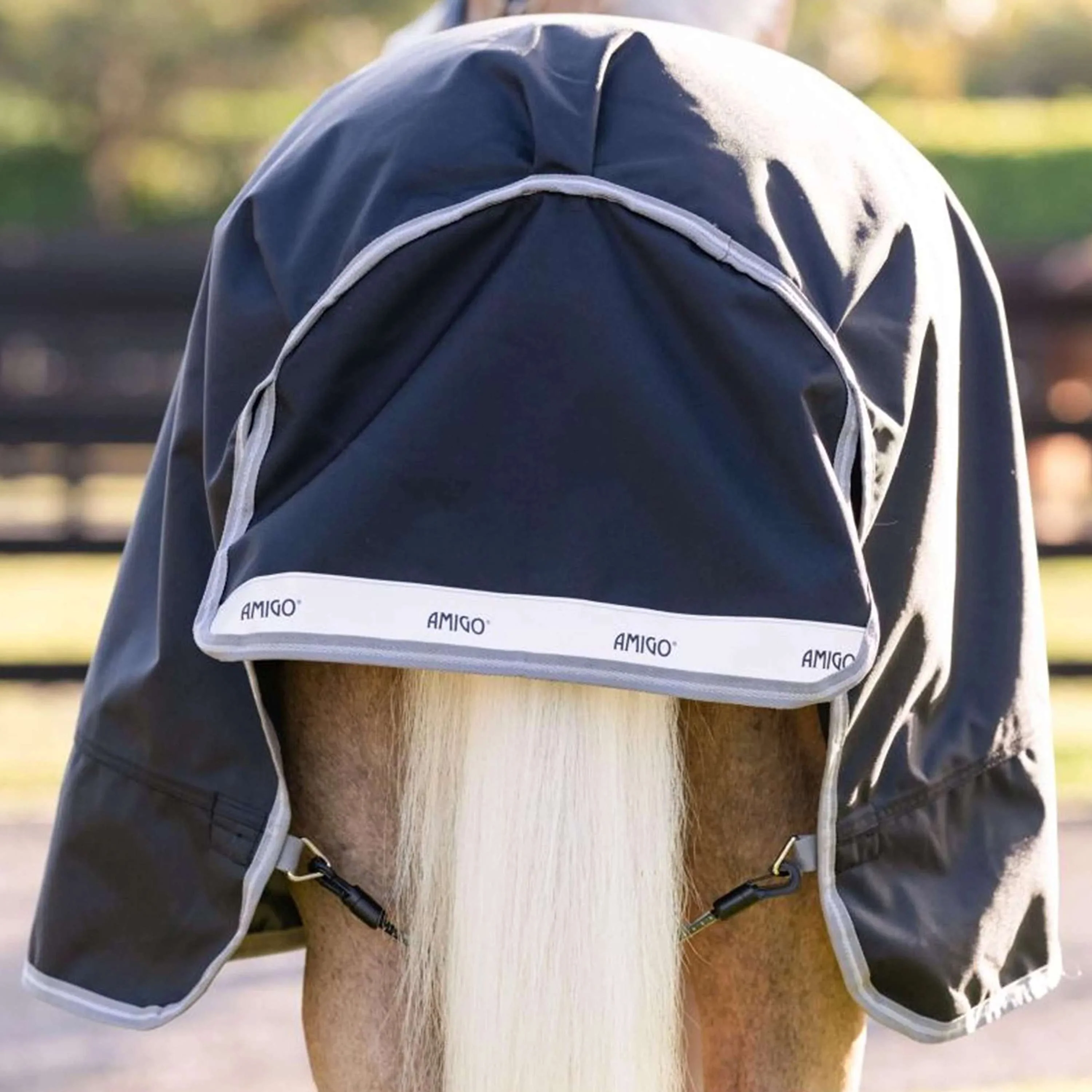 Amigo Chemise Turnout 1200D Plus Pony 0g Noir/Gris Titane/Argent - Image 7