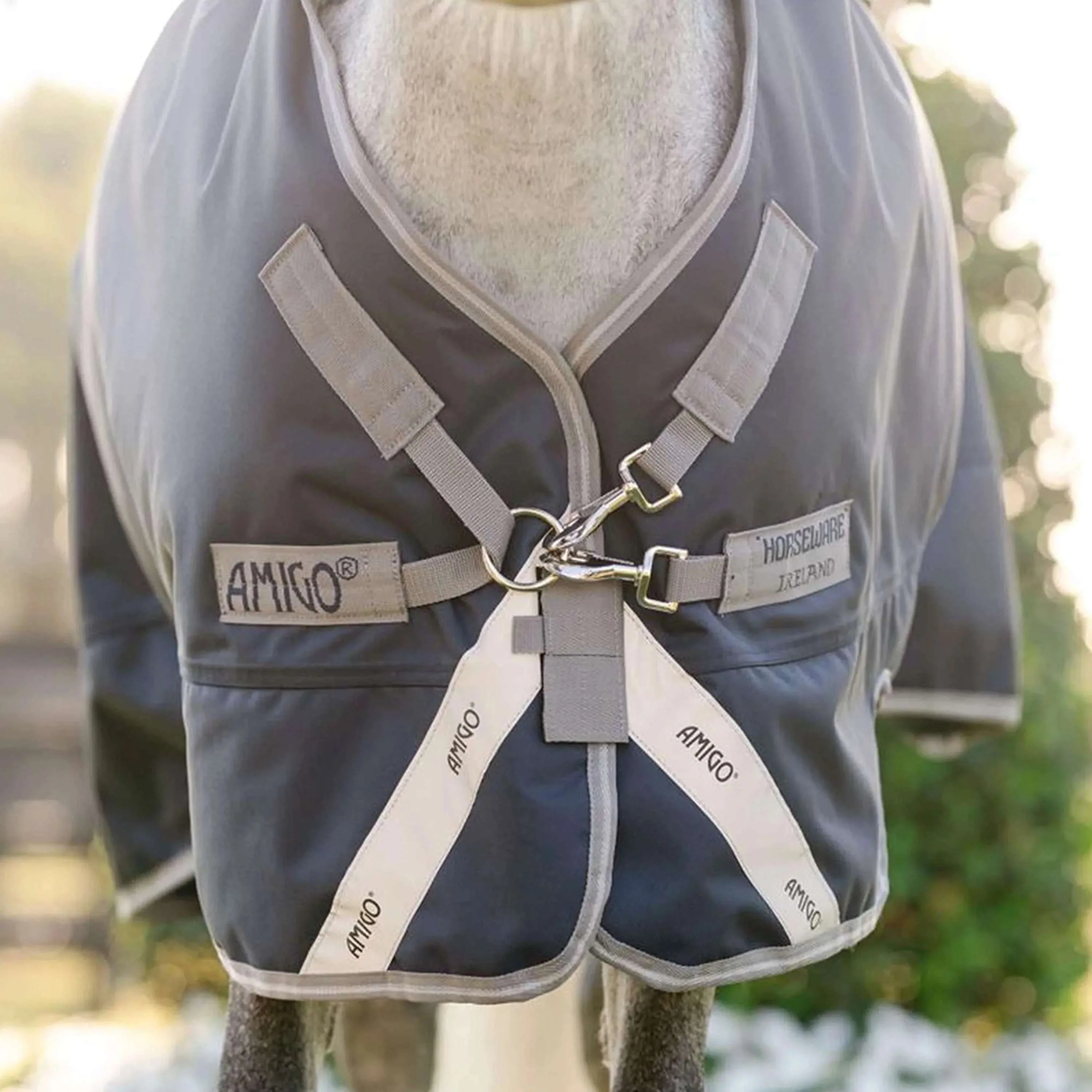 Amigo Turnout Rug 1200D Plus Pony 250g Navy/Titanium Grey/Silver - Image 3