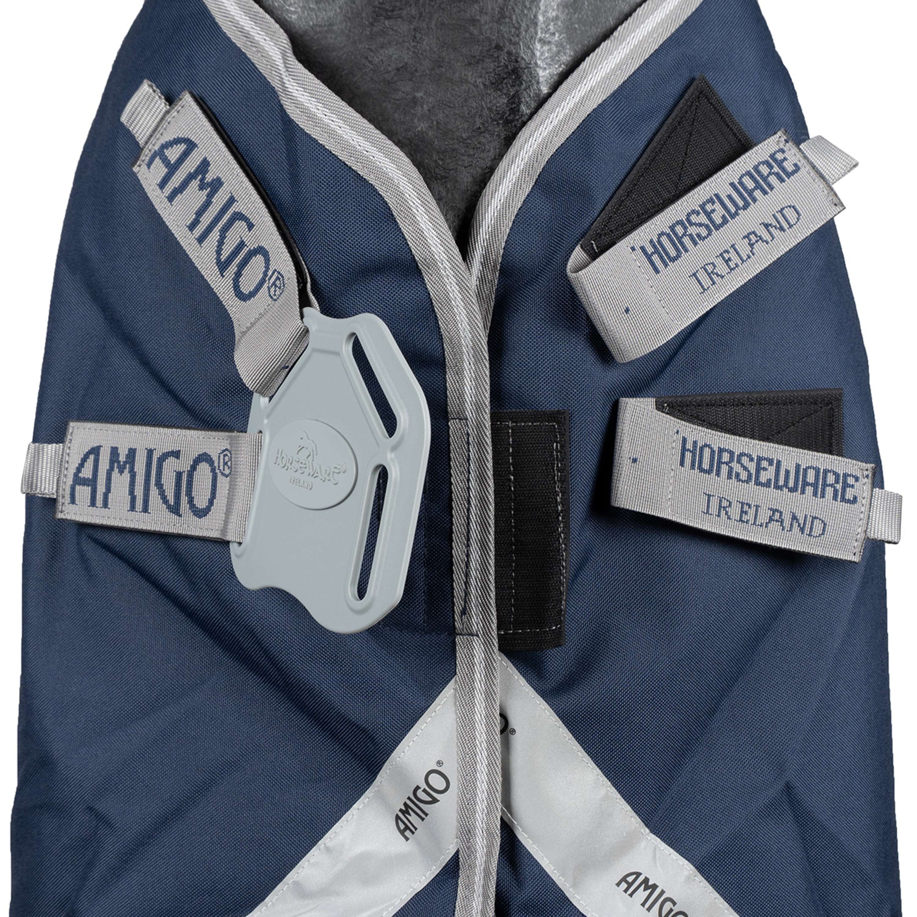 Amigo Turnout Rug FieldSafe Plus 1200D 0g Navy/Titanium Grey/Silver - Image 11