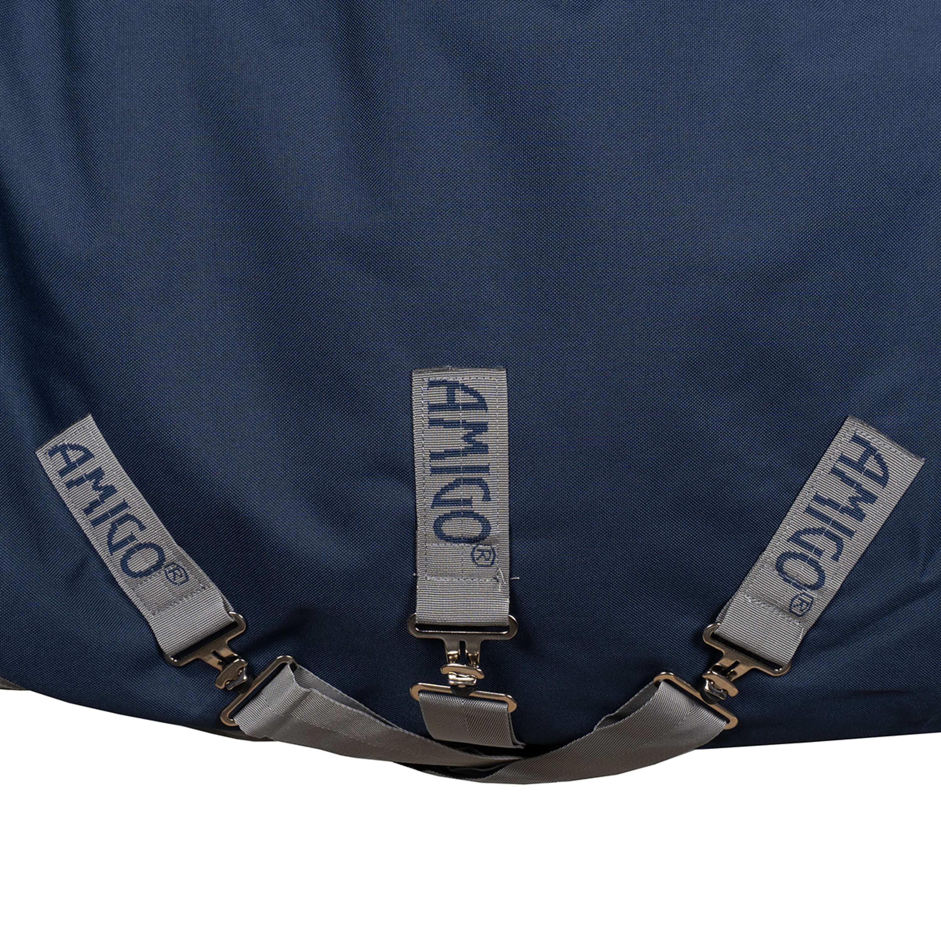 Amigo Turnout Rug FieldSafe Plus 1200D 0g Navy/Titanium Grey/Silver - Image 18
