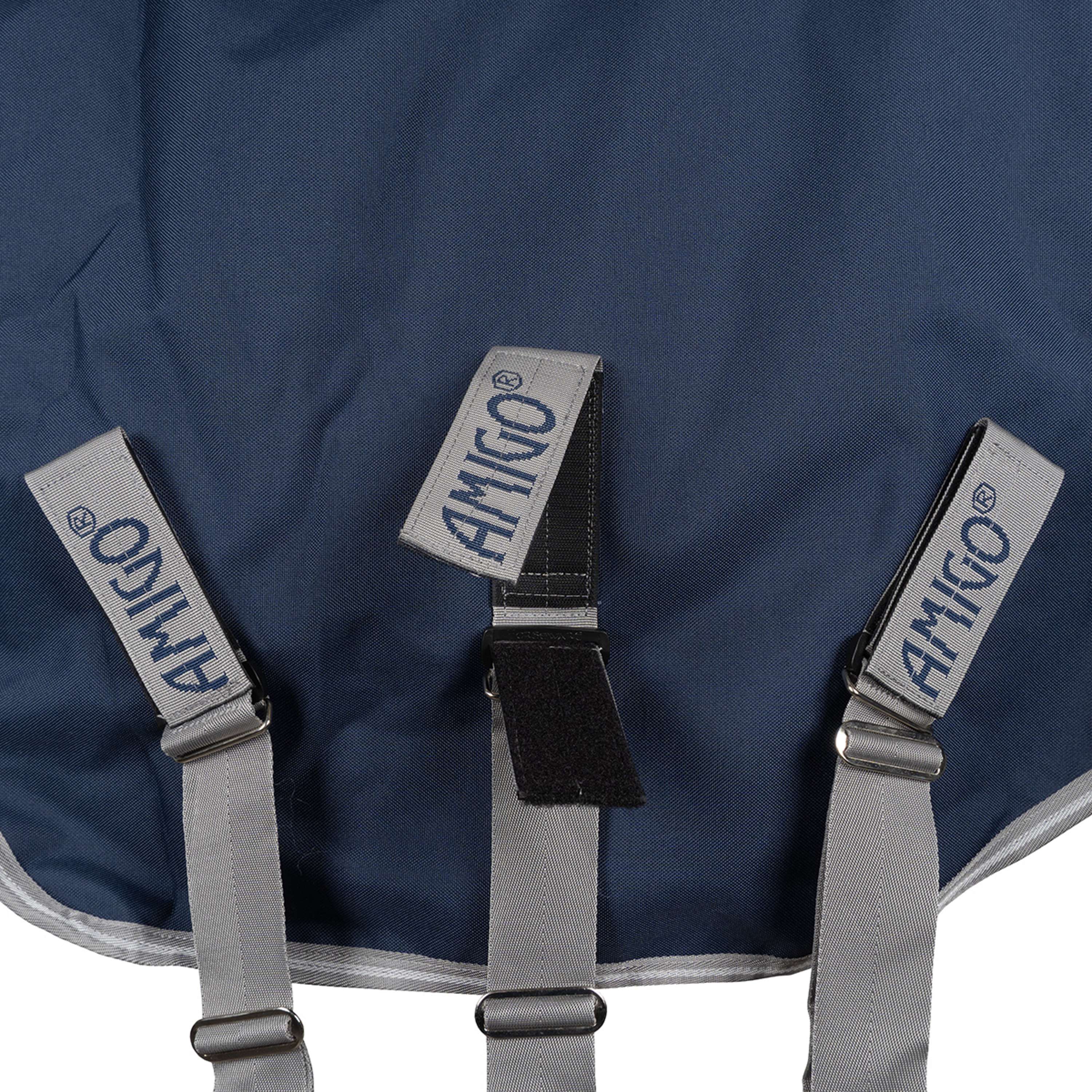 Amigo Turnout Rug FieldSafe Plus 1200D 0g Navy/Titanium Grey/Silver - Image 20