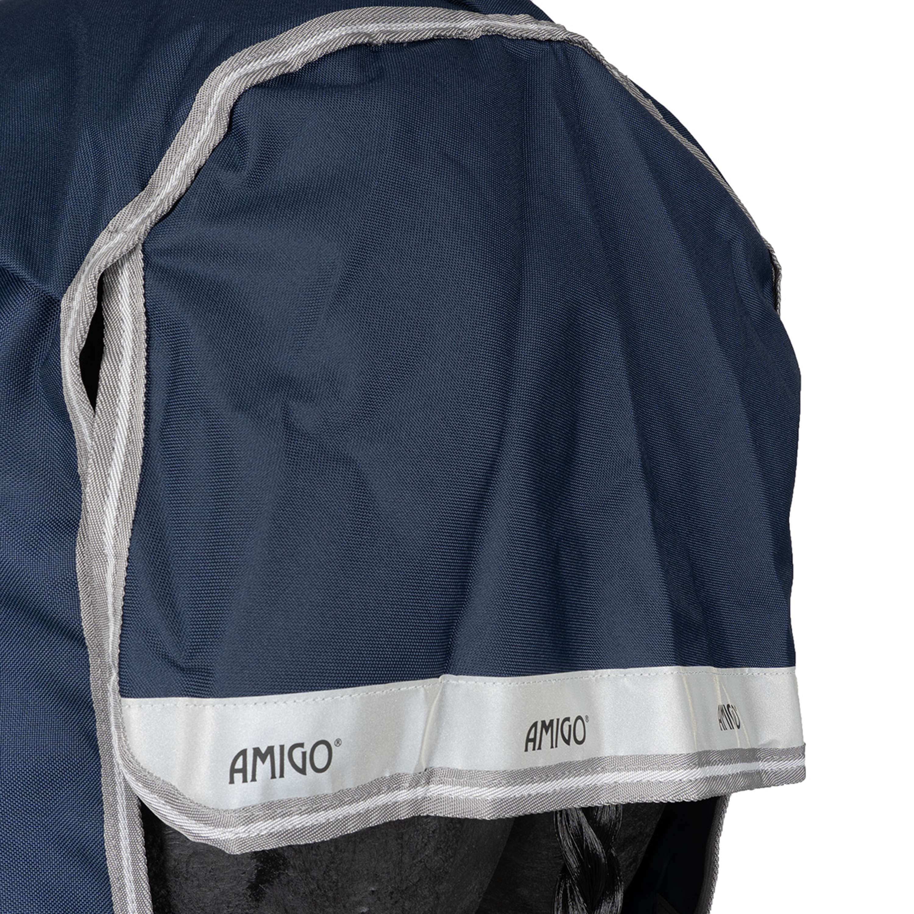 Amigo Turnout Rug FieldSafe Plus 1200D 0g Navy/Titanium Grey/Silver - Image 24