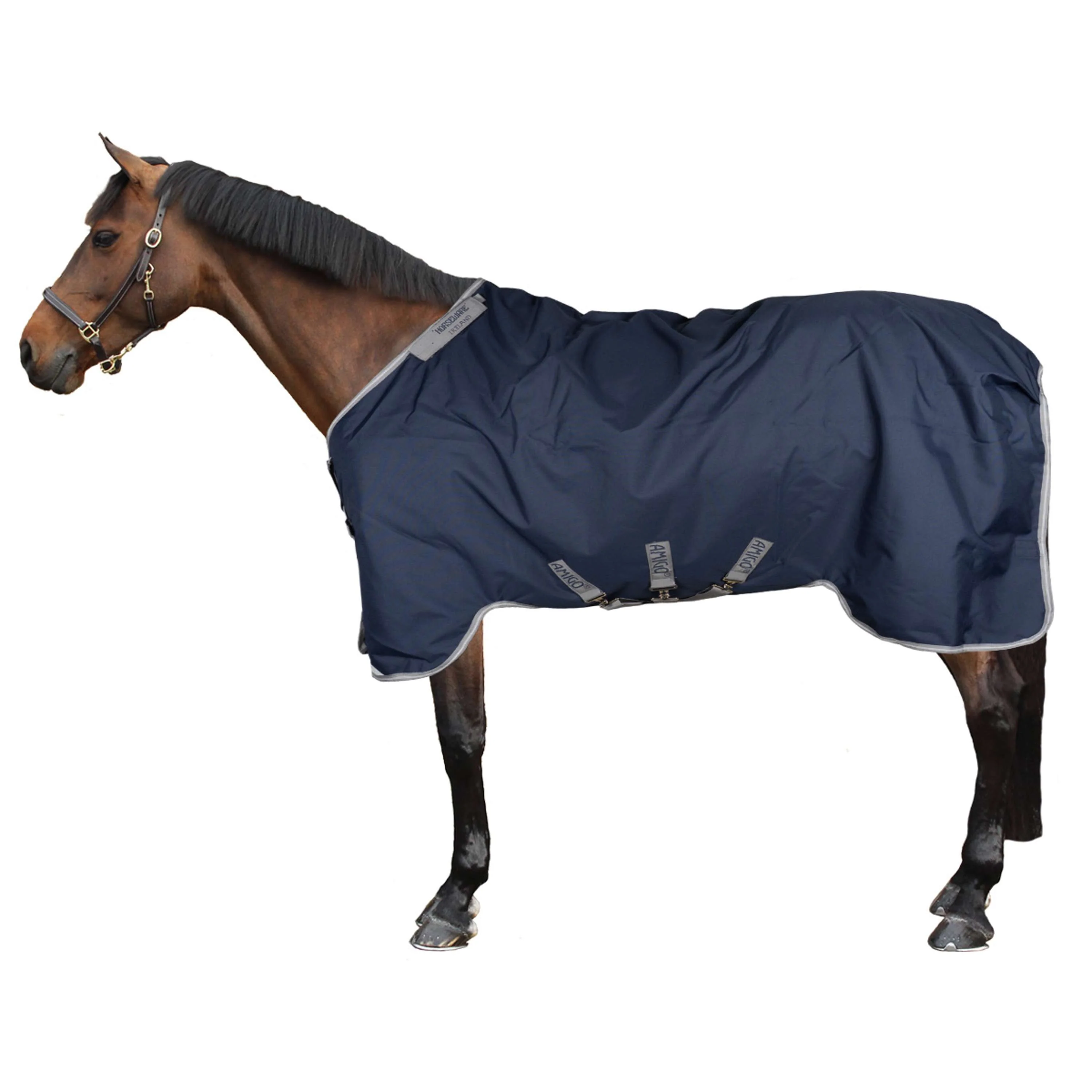 Amigo Turnout Rug FieldSafe Plus 1200D 0g Navy/Titanium Grey/Silver - Image 3