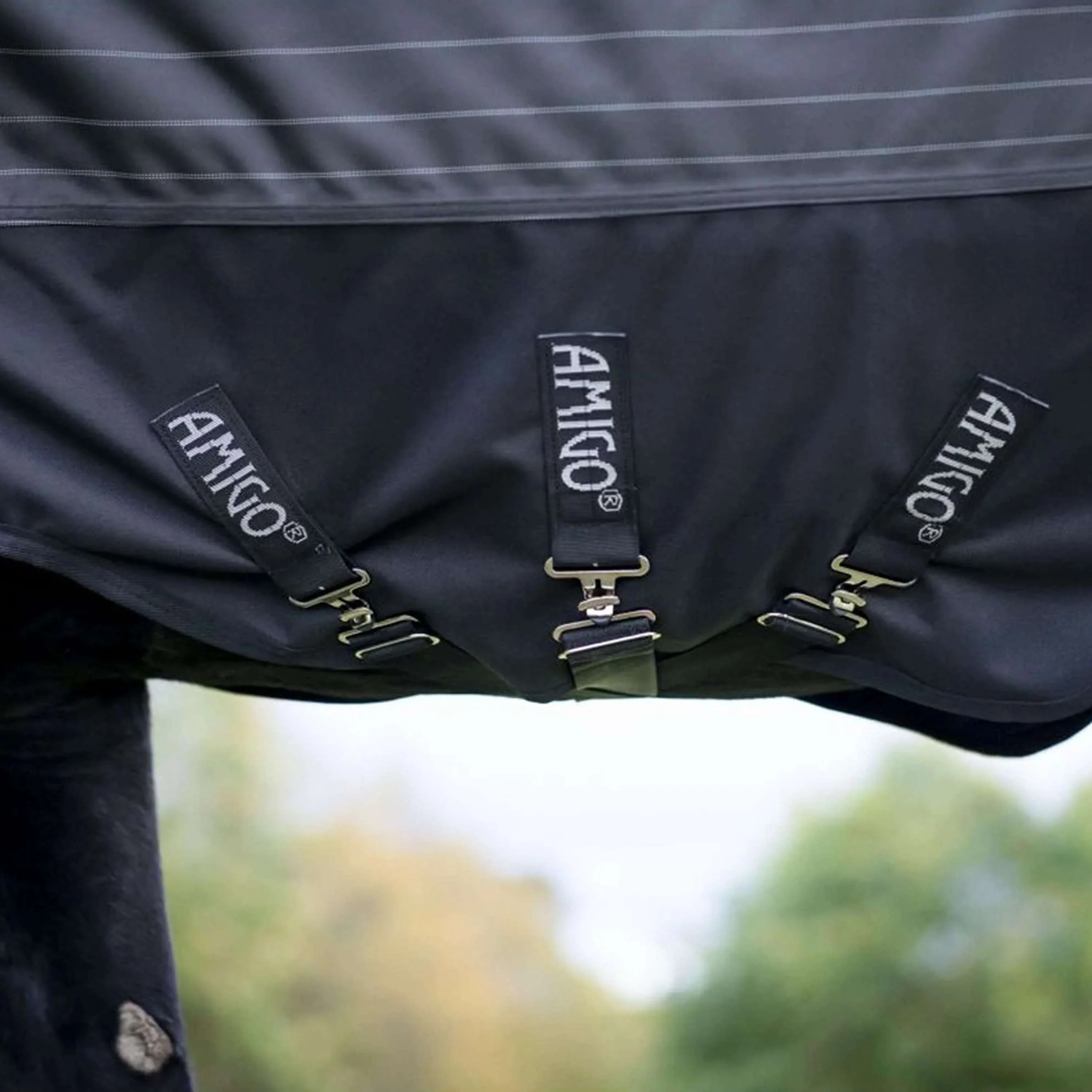 Amigo Turnout Rug FieldSafe Reflectech Plus 1200D 0g Black/Reflective/Black - Image 6