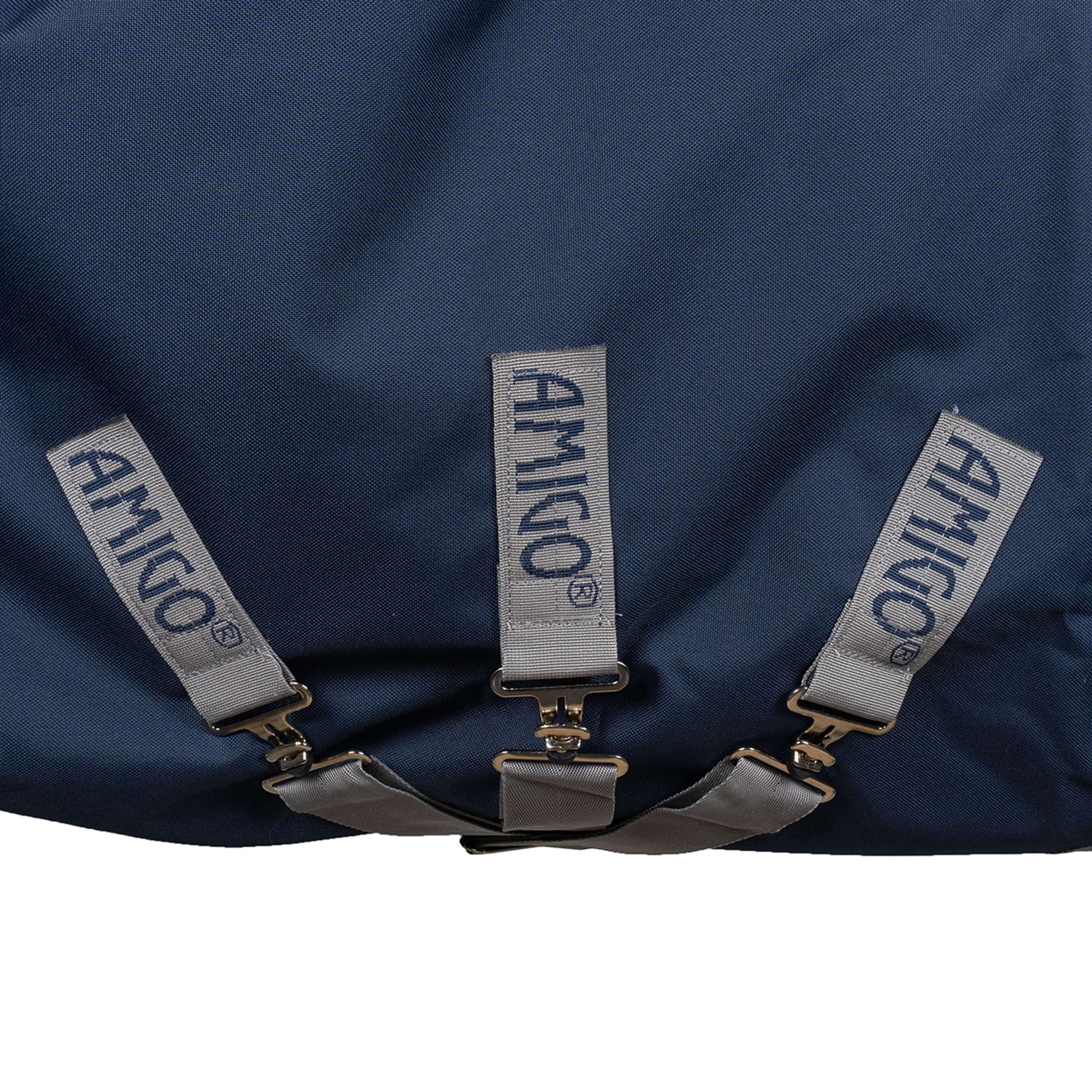 Amigo Turnout Rug Integrated 1200D 150g Navy/Titanium Grey/Silver - Image 11