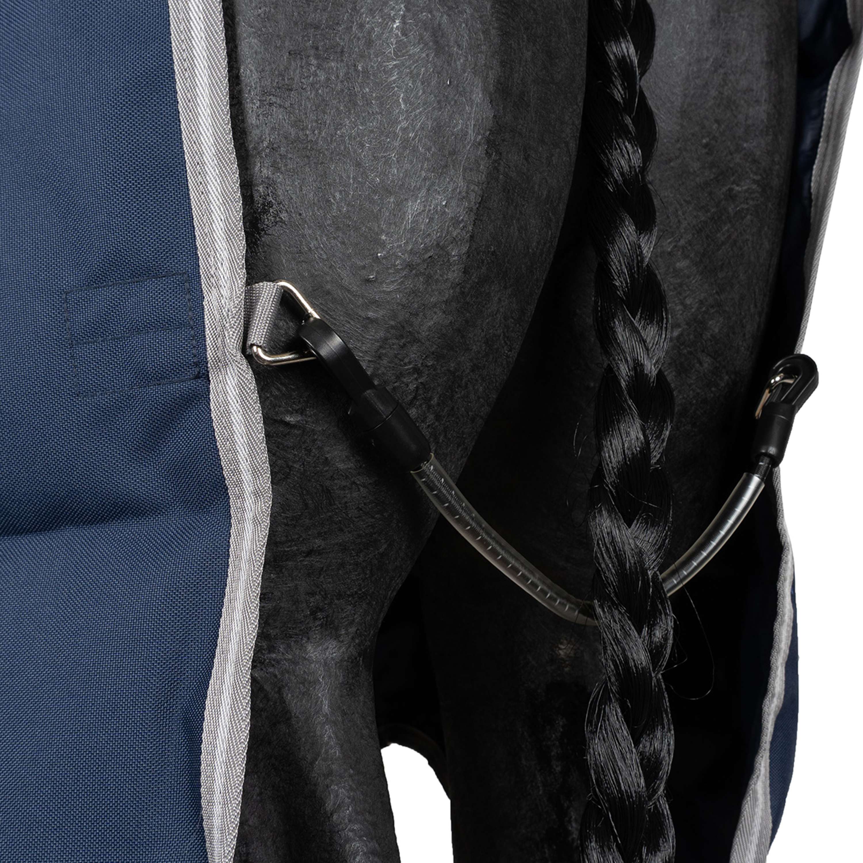 Amigo Turnout Rug Integrated 1200D 150g Navy/Titanium Grey/Silver - Image 13