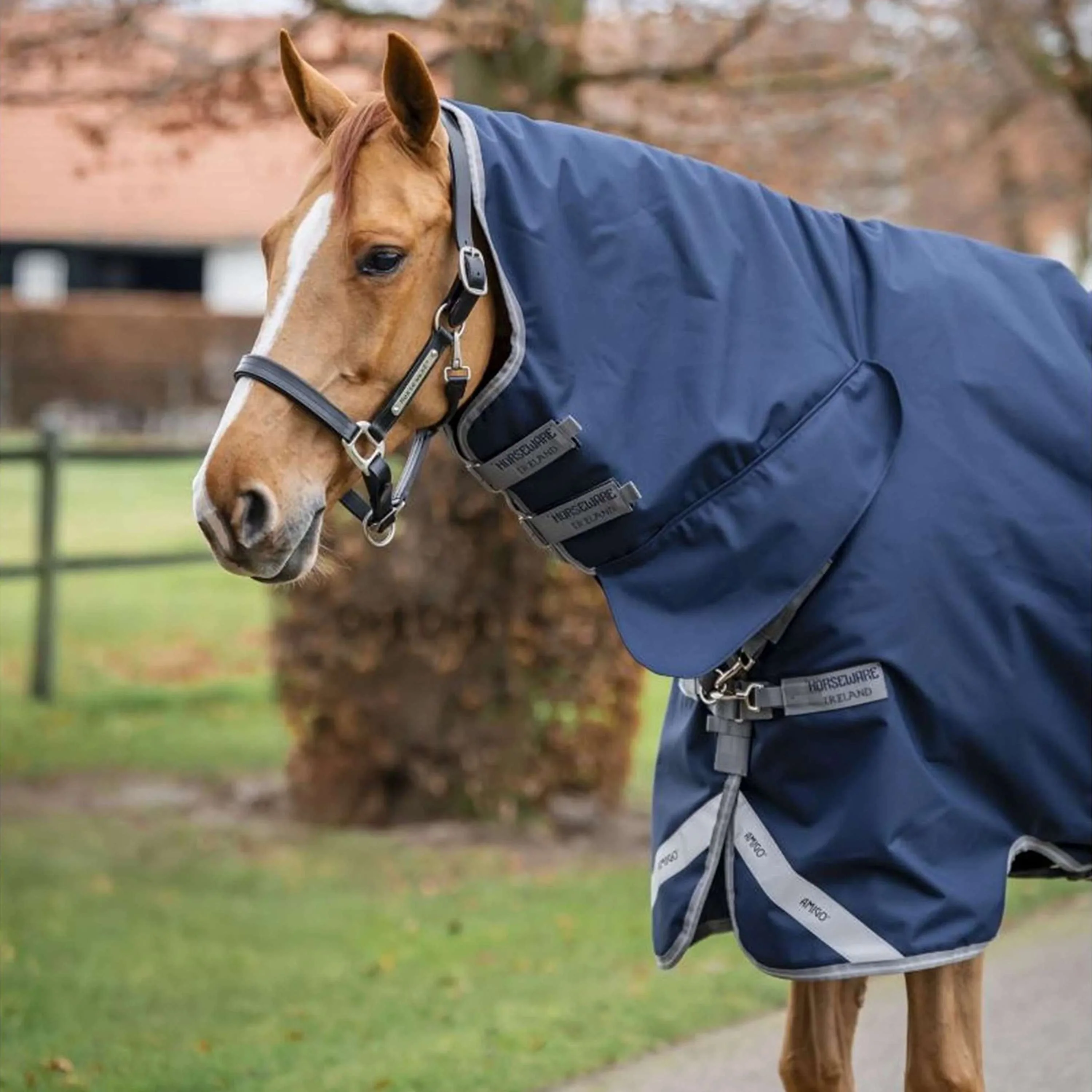 Amigo Turnout Rug Integrated 1200D 150g Navy/Titanium Grey/Silver - Image 5