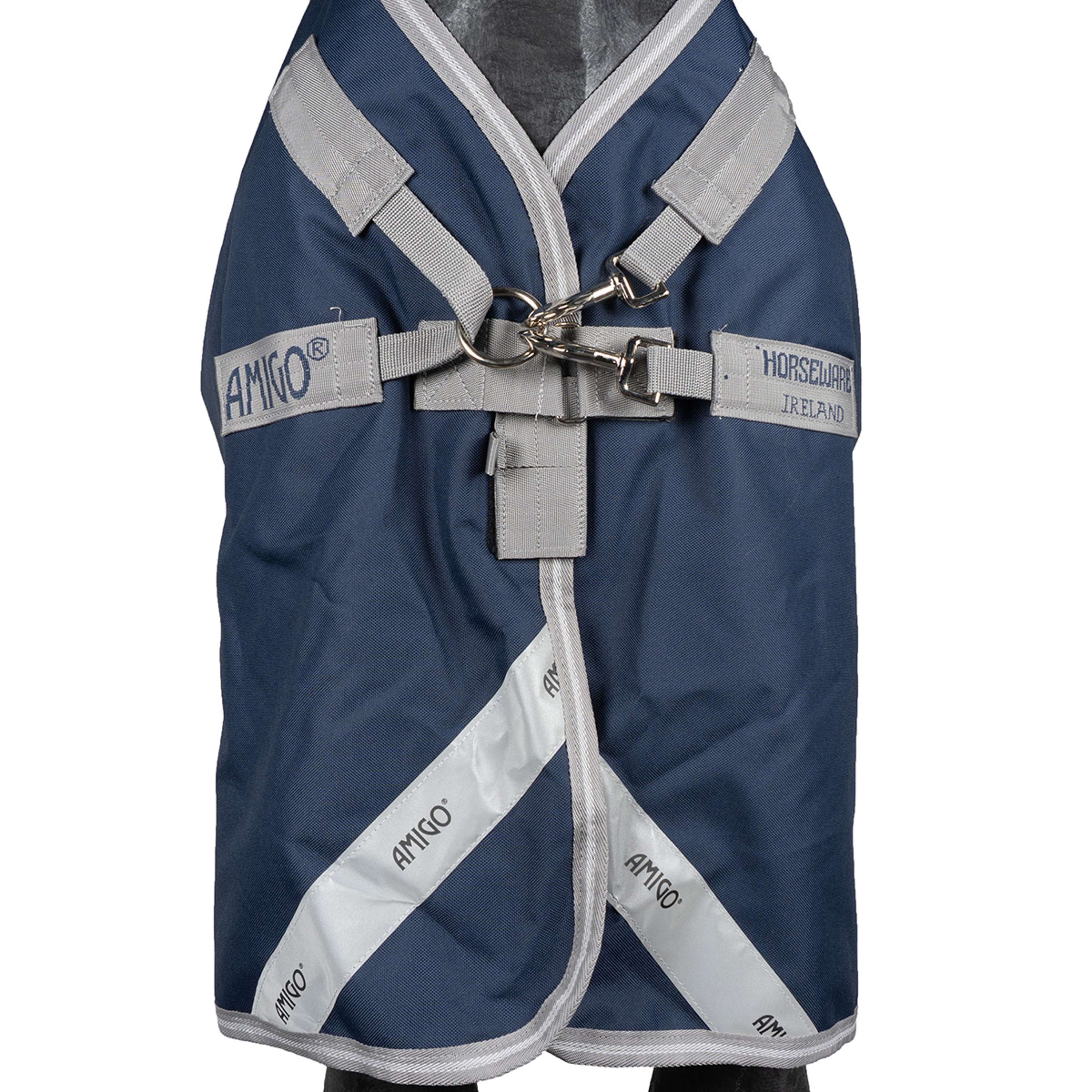 Amigo Turnout Rug Integrated 1200D 150g Navy/Titanium Grey/Silver - Image 6