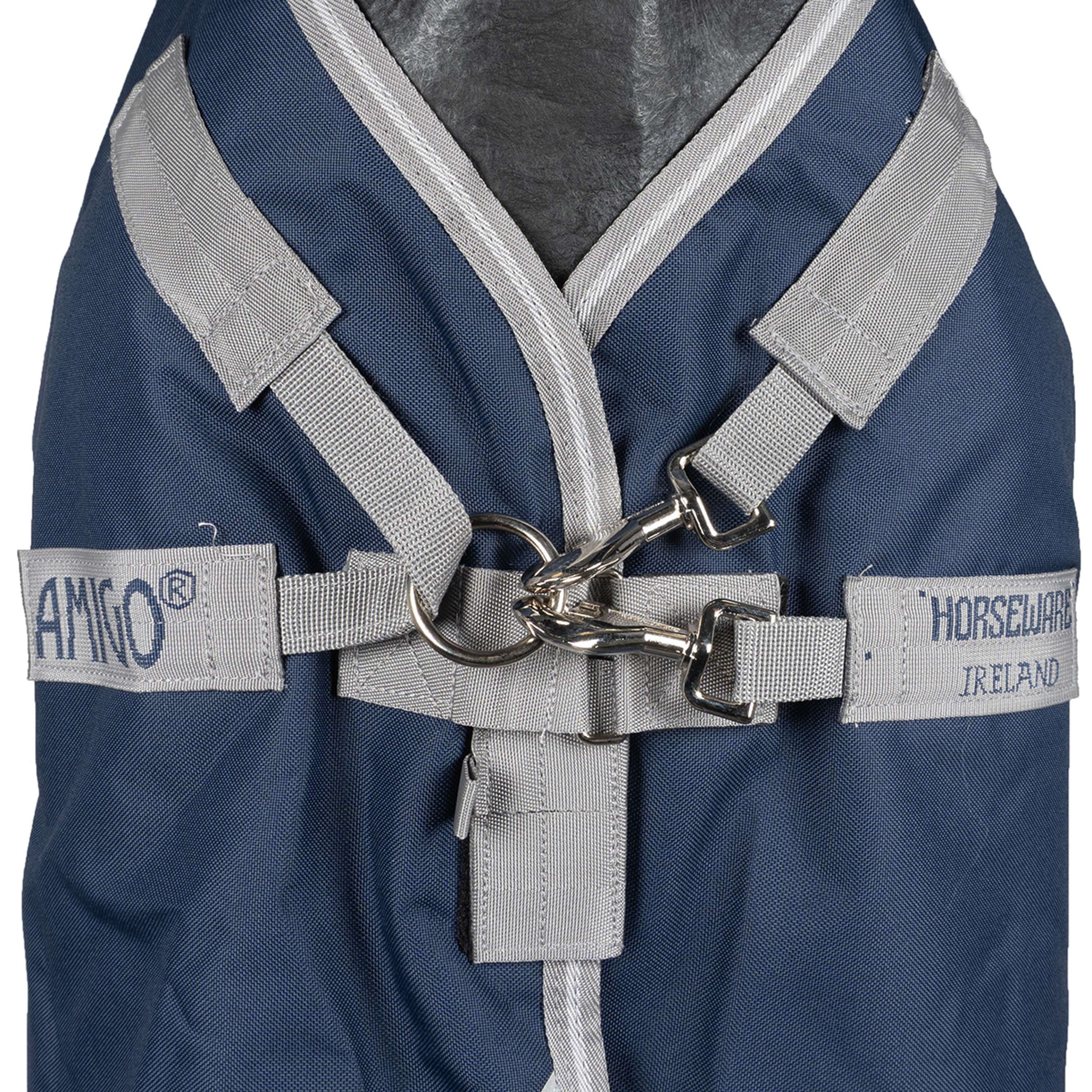 Amigo Turnout Rug Integrated 1200D 150g Navy/Titanium Grey/Silver - Image 7