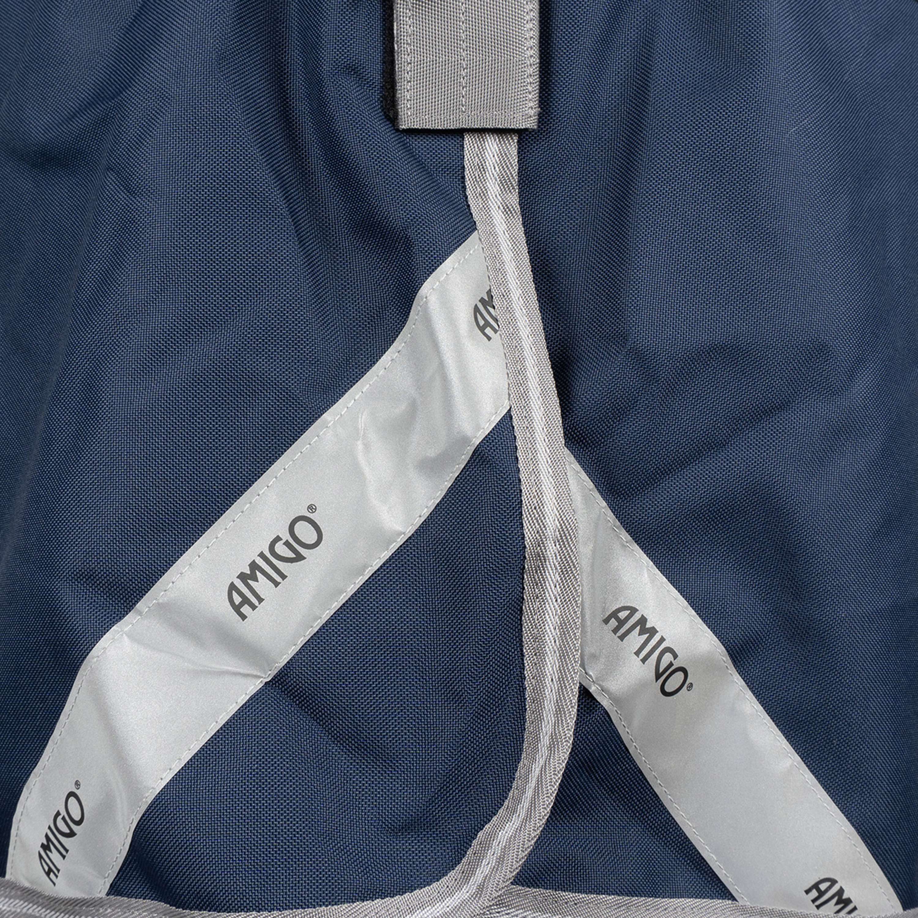 Amigo Turnout Rug Integrated 1200D 150g Navy/Titanium Grey/Silver - Image 9