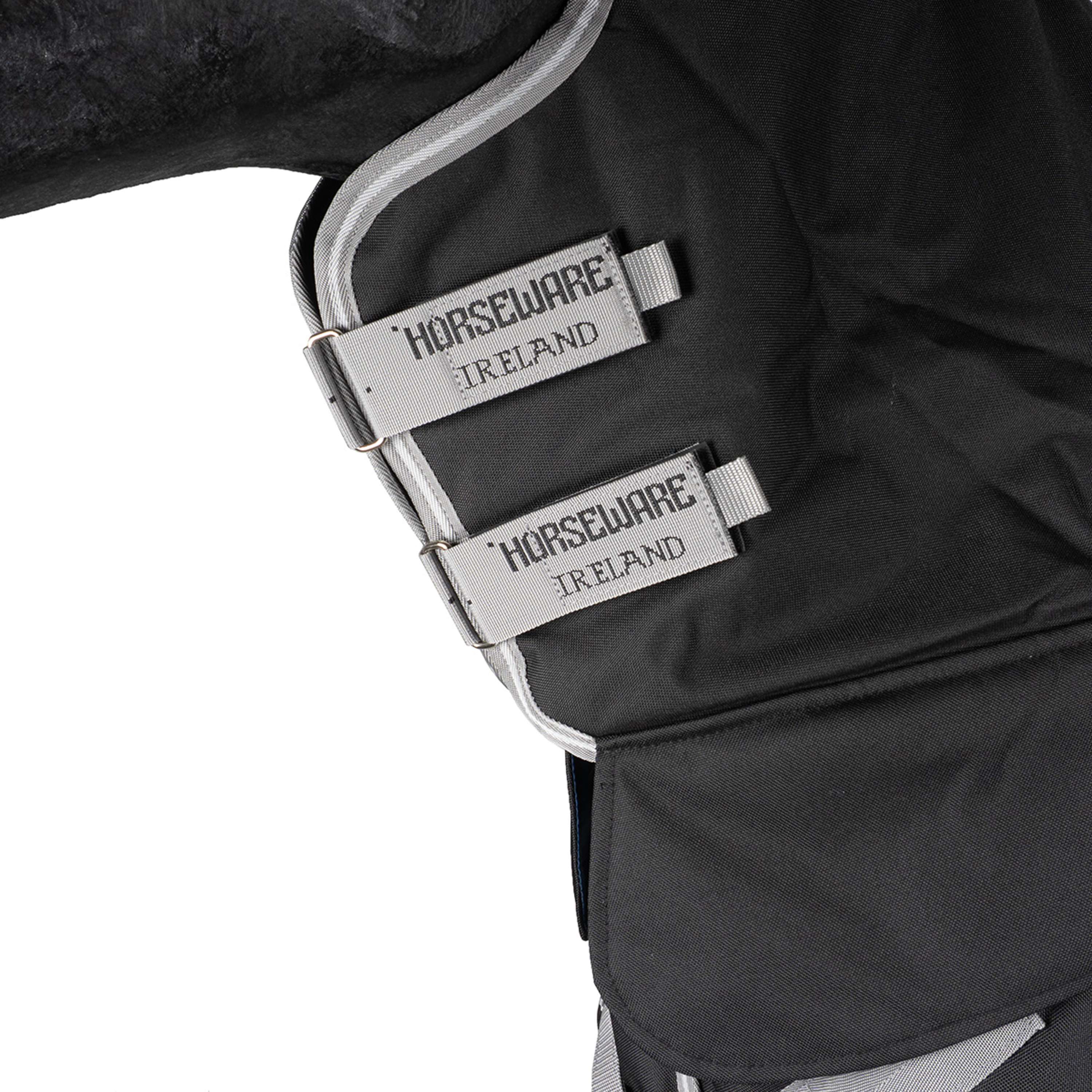 Amigo Turnout Rug Integrated 1200D 250g Black/Titanium Grey/Silver - Image 10