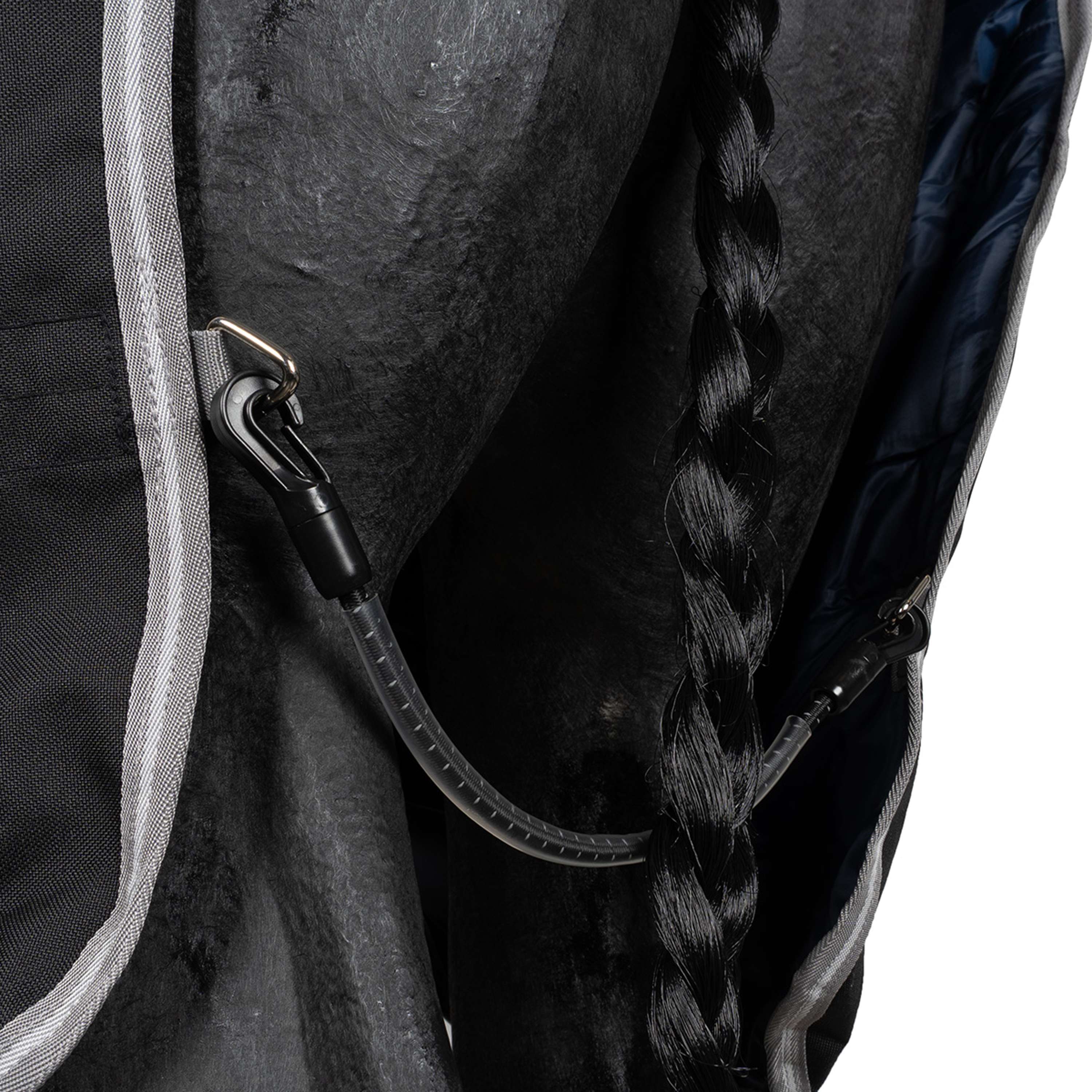 Amigo Turnout Rug Integrated 1200D 250g Black/Titanium Grey/Silver - Image 13