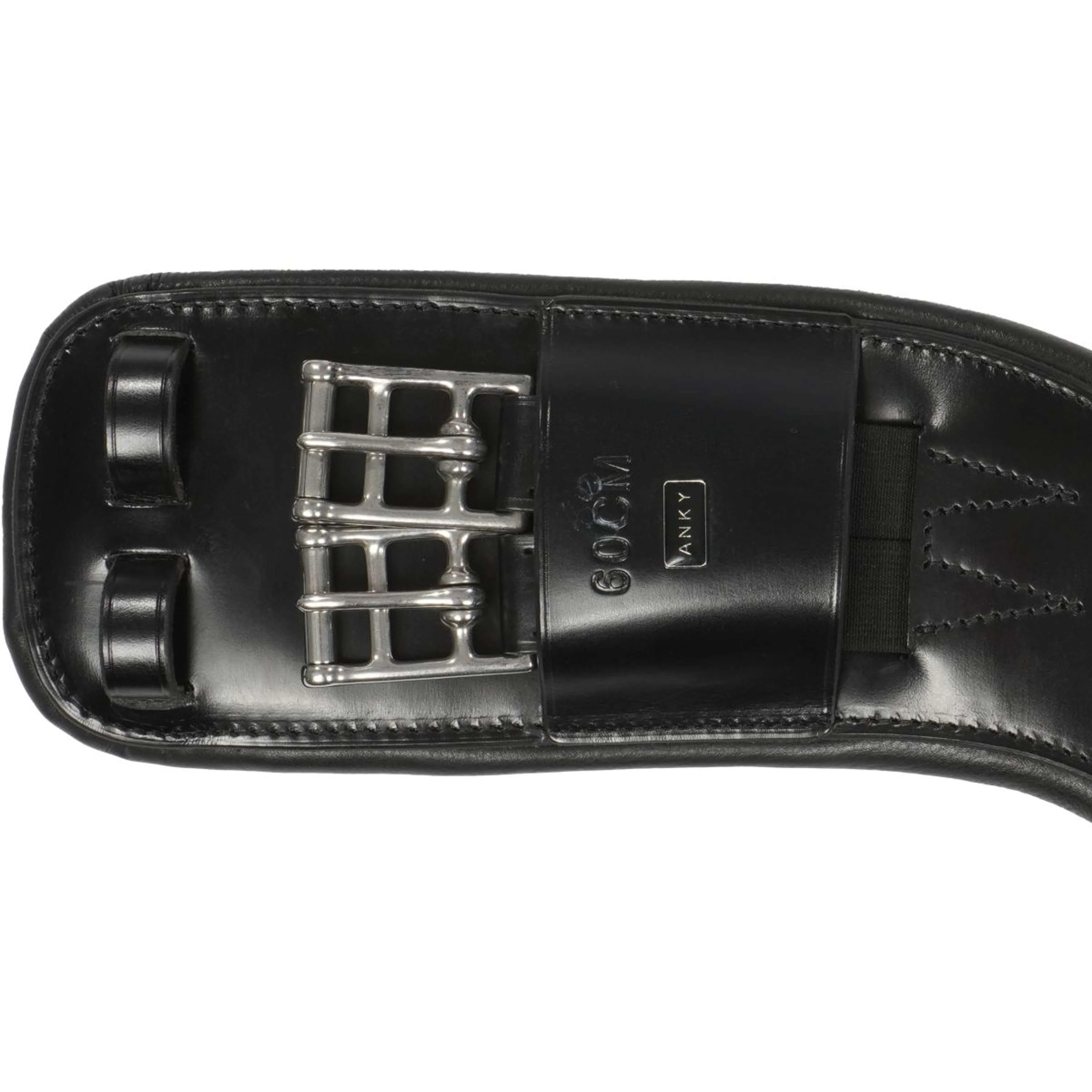 ANKY Sangle Cuir Dressage Anatomique 2 Côtés Élastique Noir - Image 3