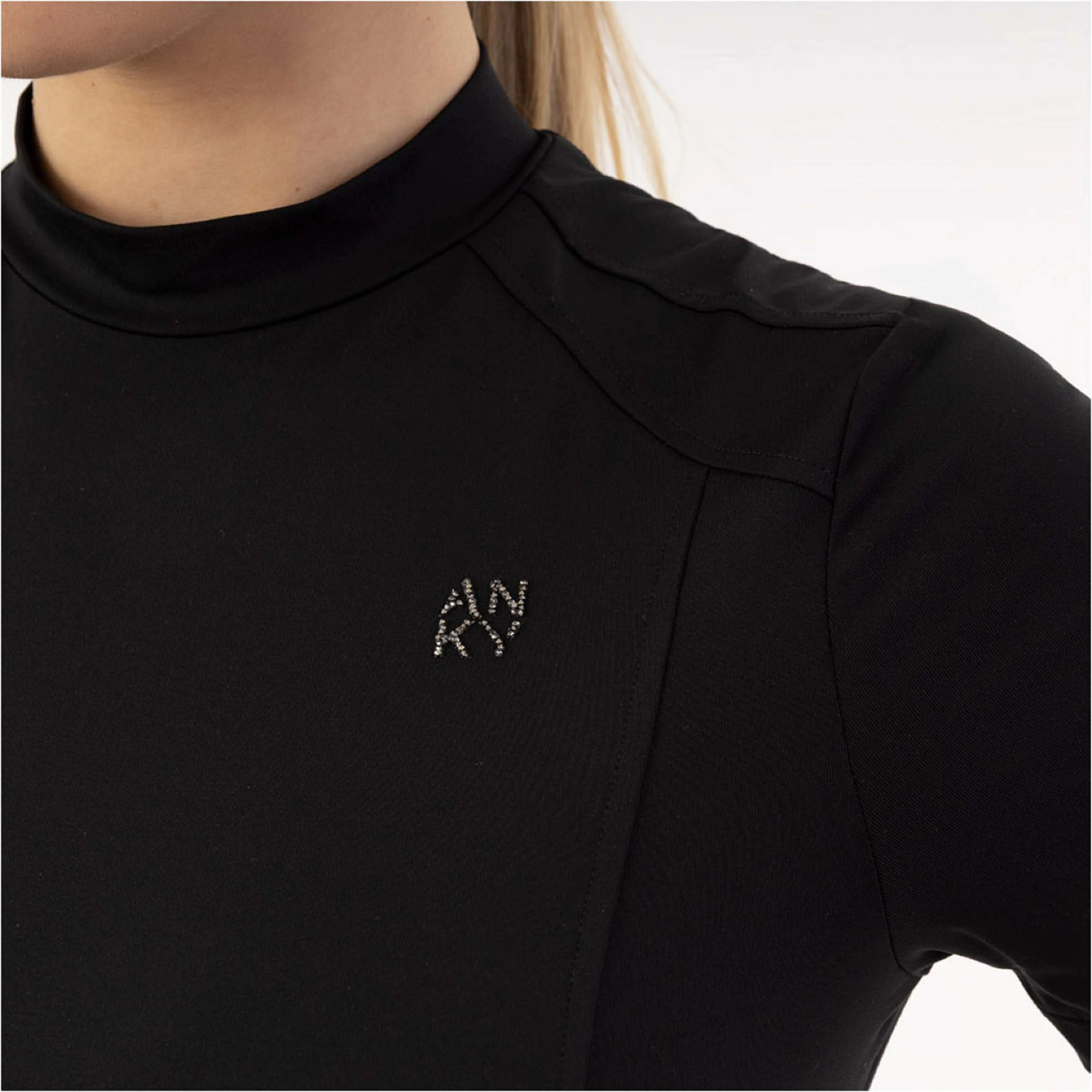 ANKY T-Shirt Mockneck Tee ATC261205 Noir - Image 3
