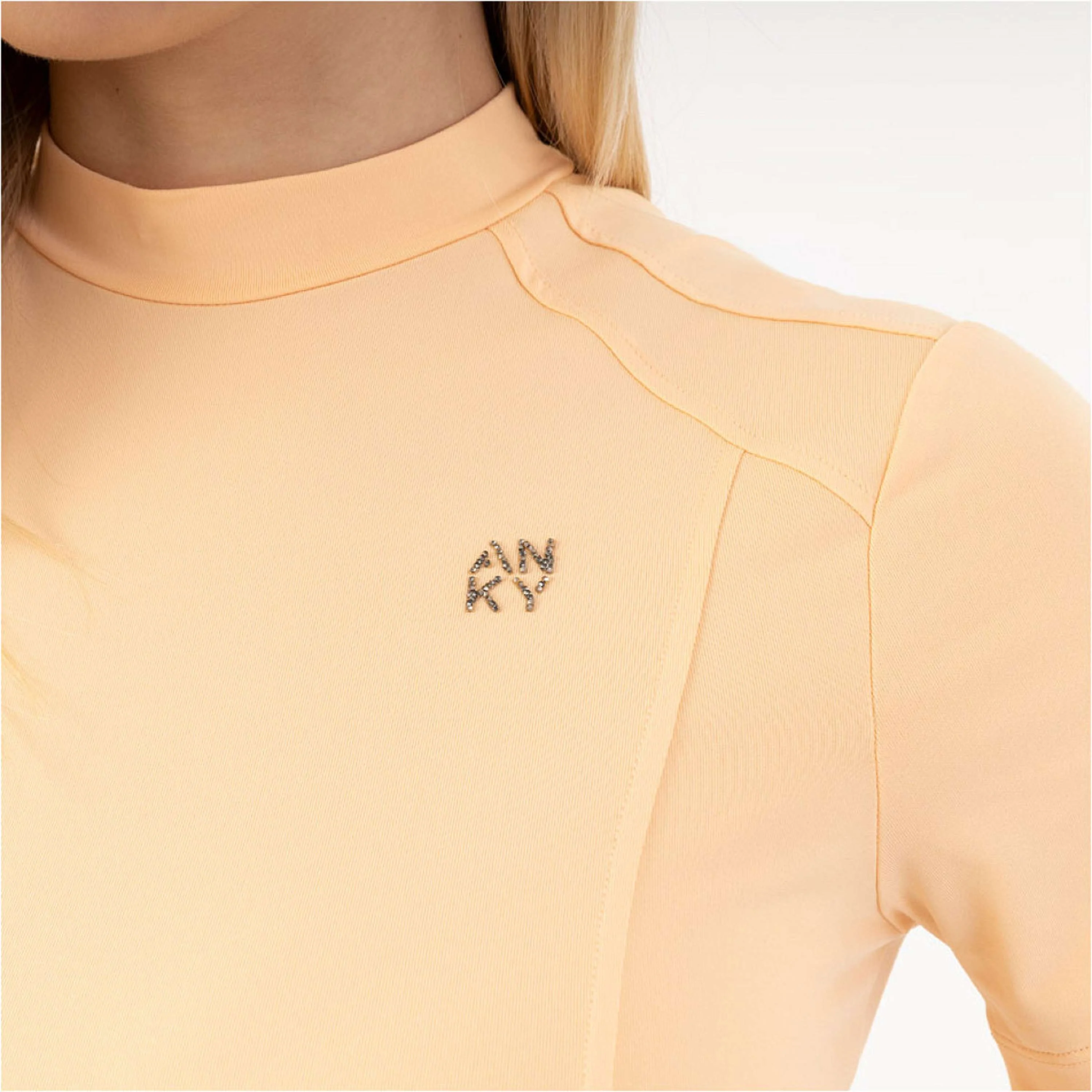ANKY T-Shirt Mockneck Tee ATC261205 Peach Fuzz - Image 4