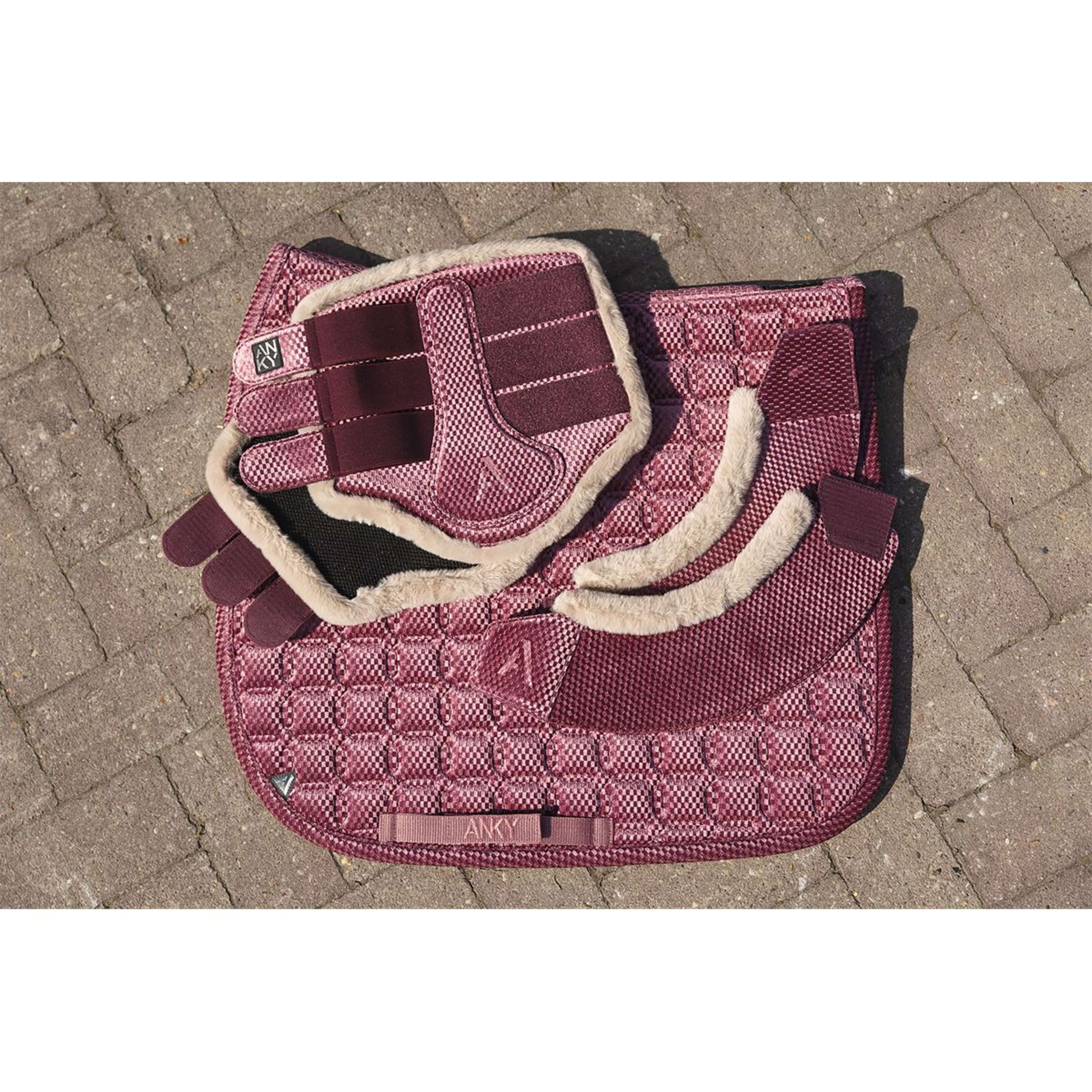 ANKY Tapis de Selle Check Velvet XB25003 Dressage Mellow Mauve - Image 5