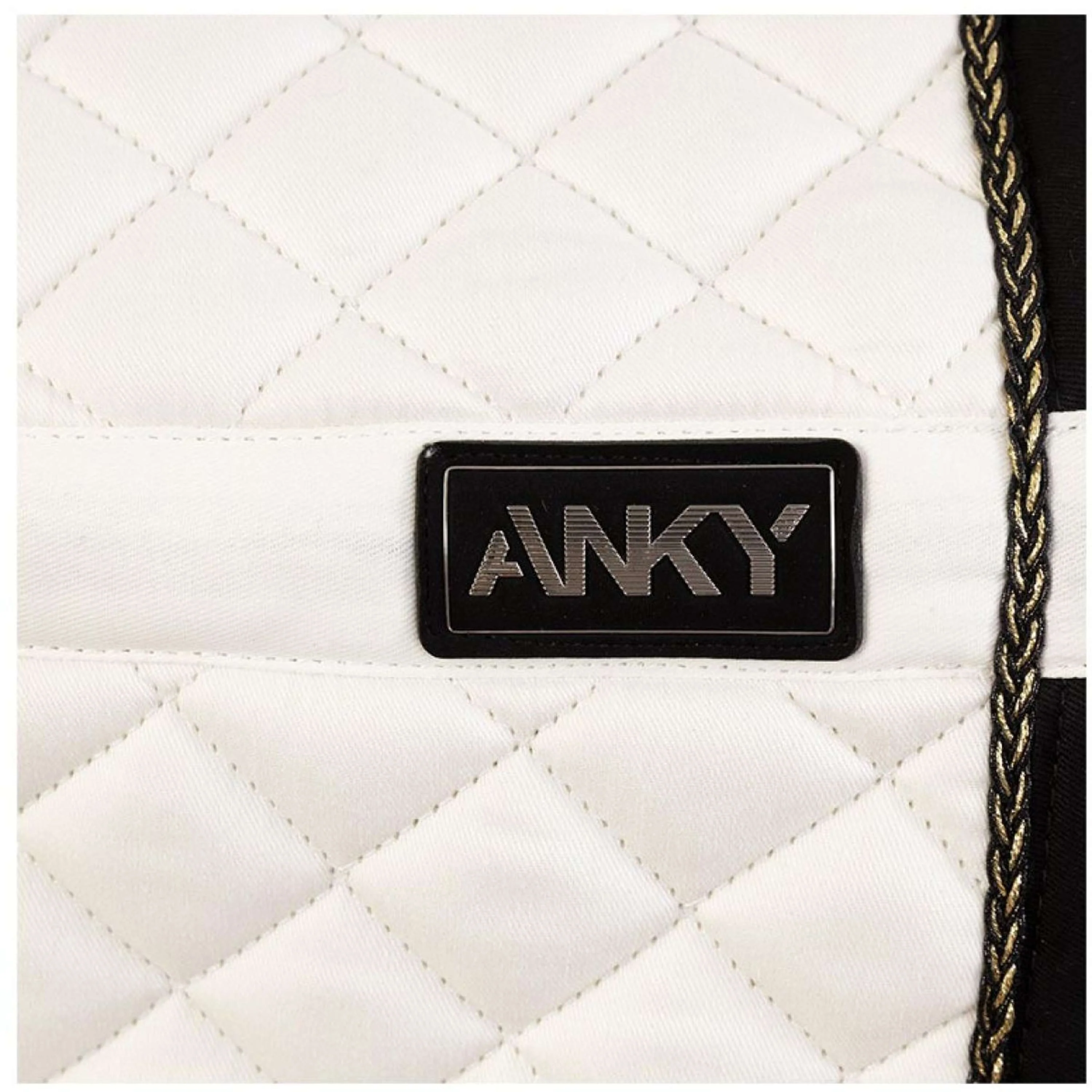 ANKY Tapis de Selle Presence XB25005 Dressage Blanc/Noir - Image 3