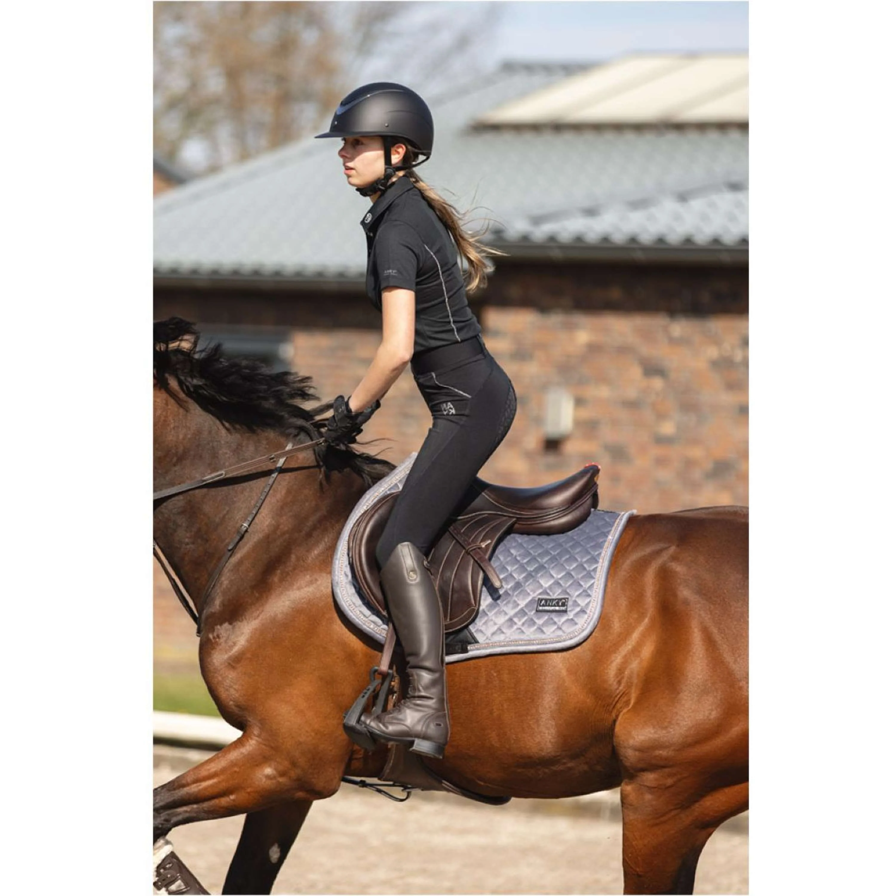 ANKY Tapis de Selle Velvet Stones de Saut Steel Grey - Image 5