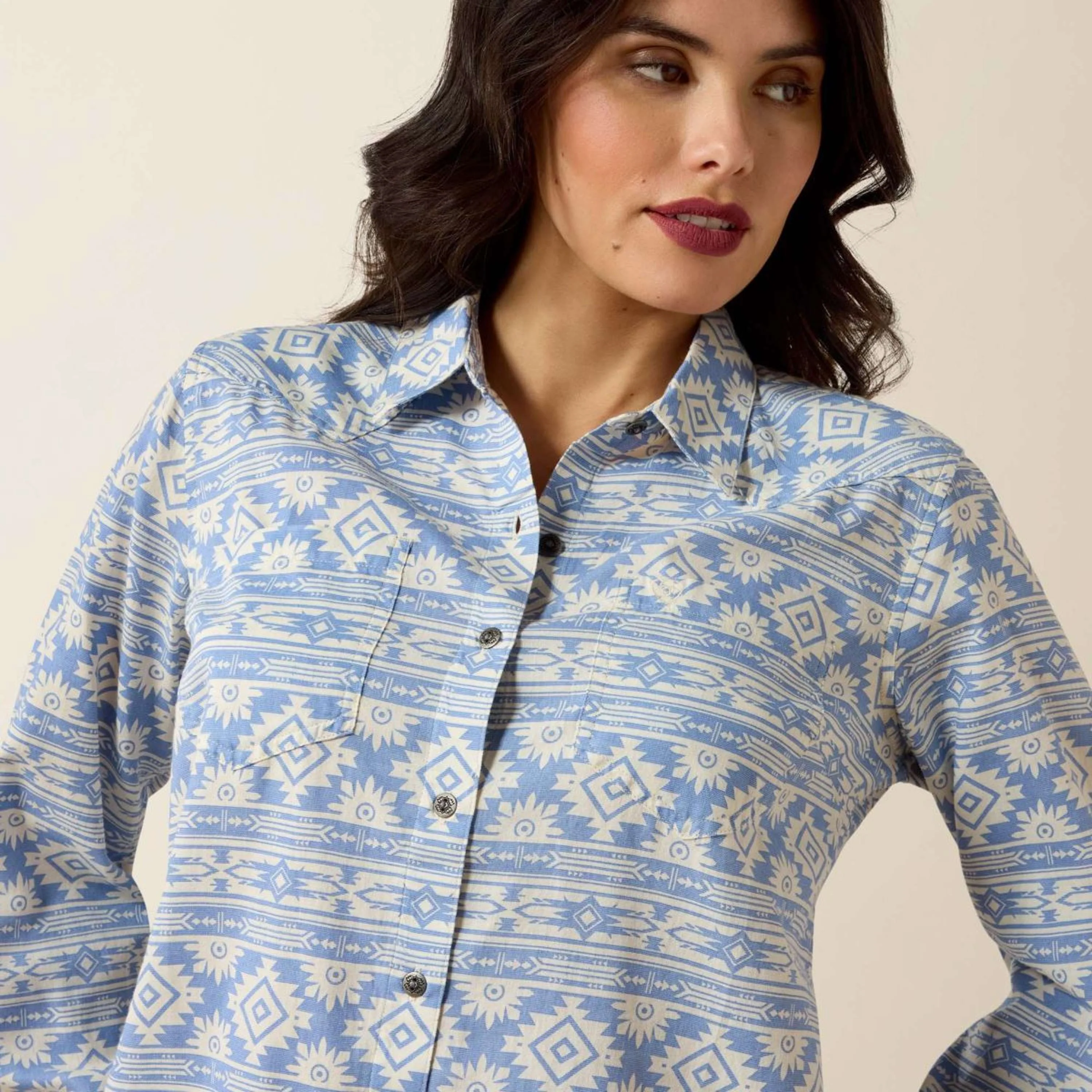 Ariat Blouse Billie Jean Femme Ashleigh Blue Crystal Southwes - Image 5