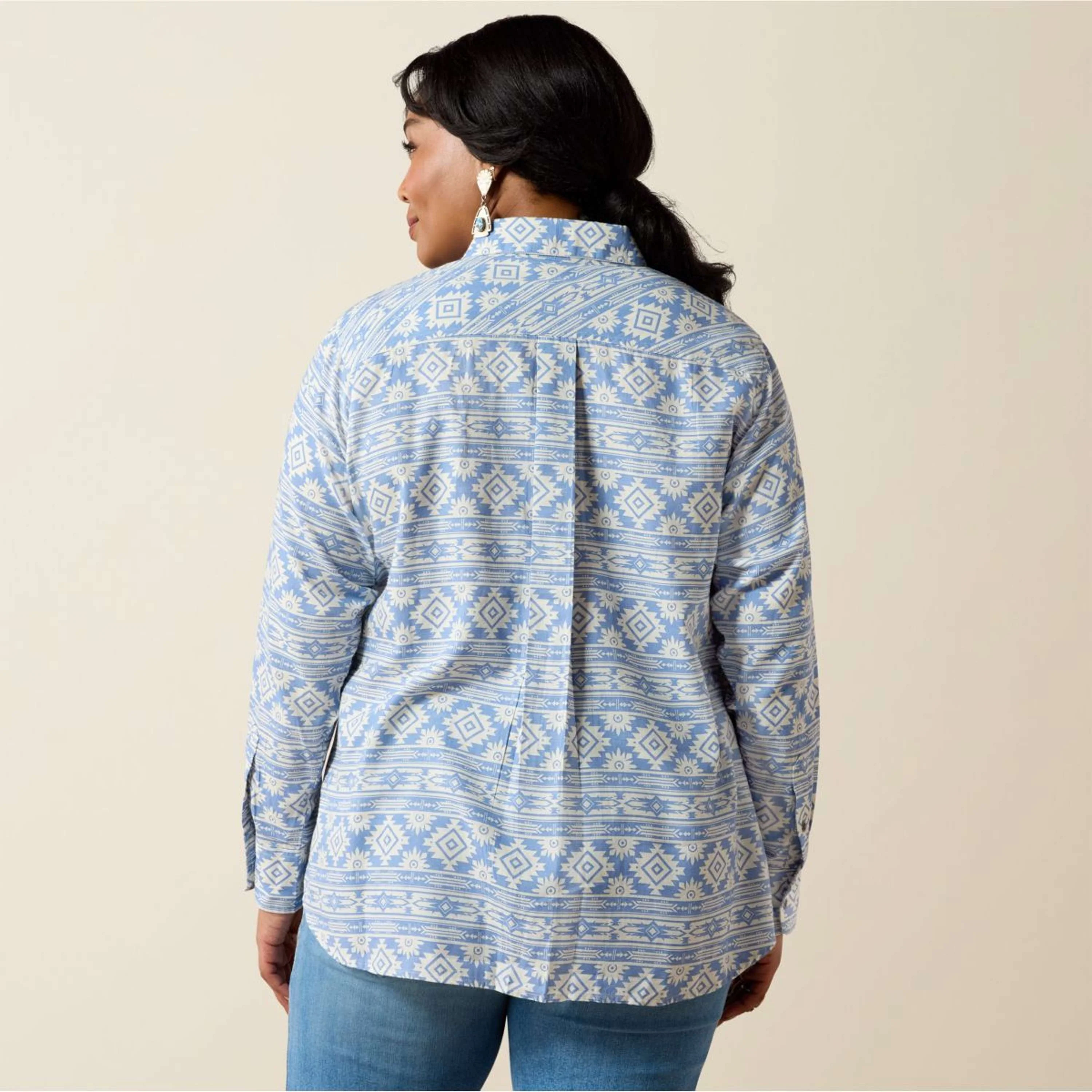 Ariat Blouse Billie Jean Femme Ashleigh Blue Crystal Southwes - Image 7