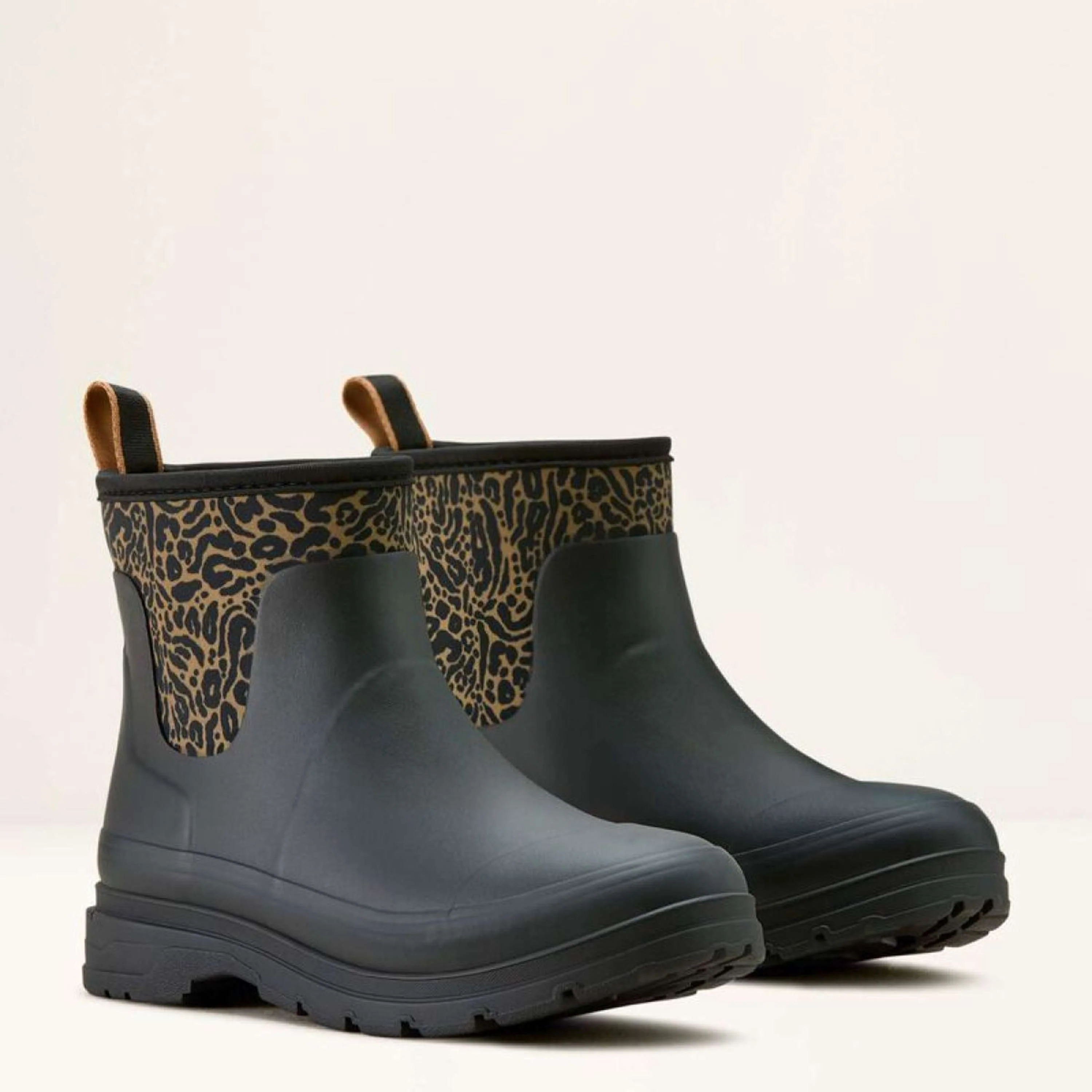 Ariat Bottes de pluie Kelmarsh Shortie Femme Black/Ocelot Print - Image 3
