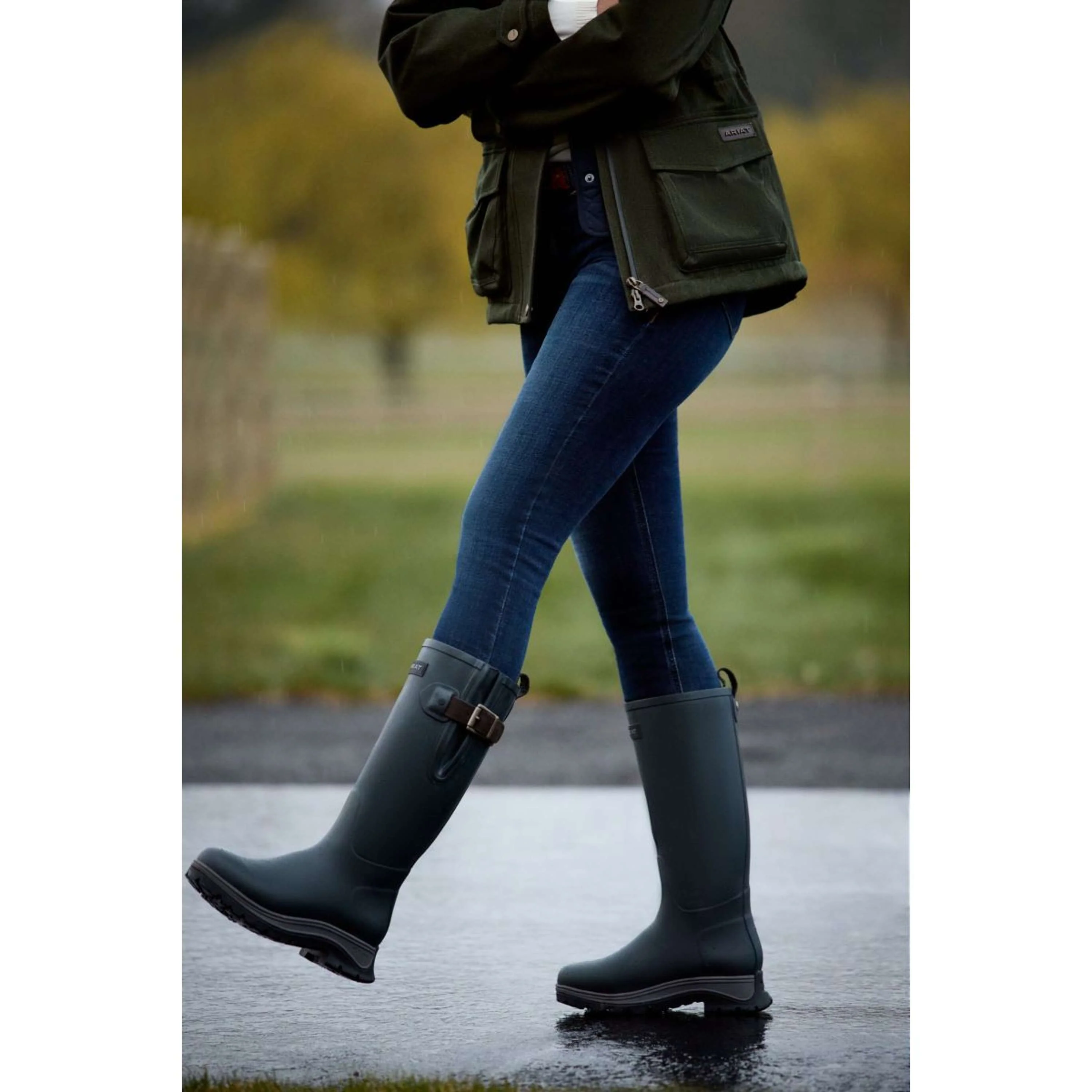 Ariat Bottes de pluie Woodstock Femme Marin - Image 2